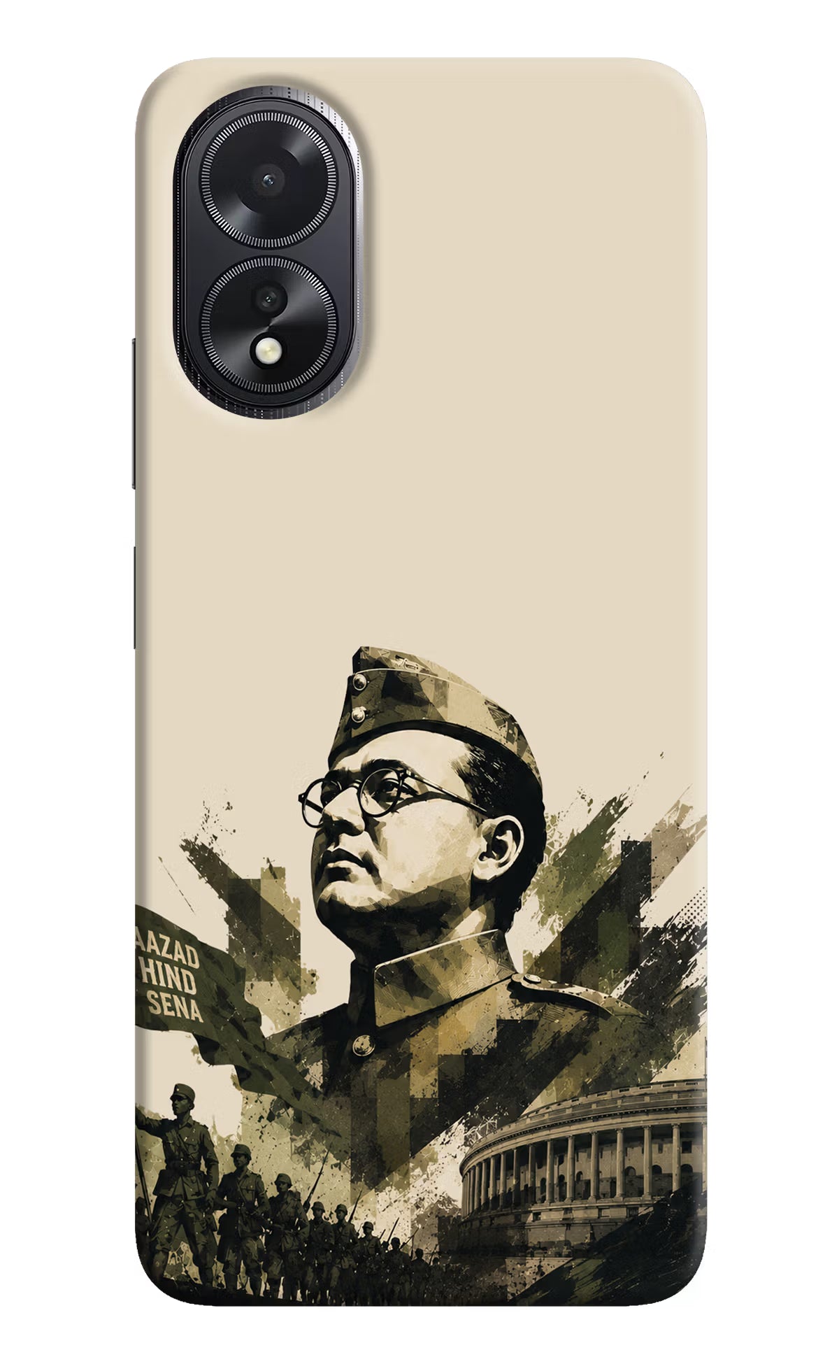 Netaji Rising Oppo A18/Oppo A38 Hard Case Back Cover by Casekaro