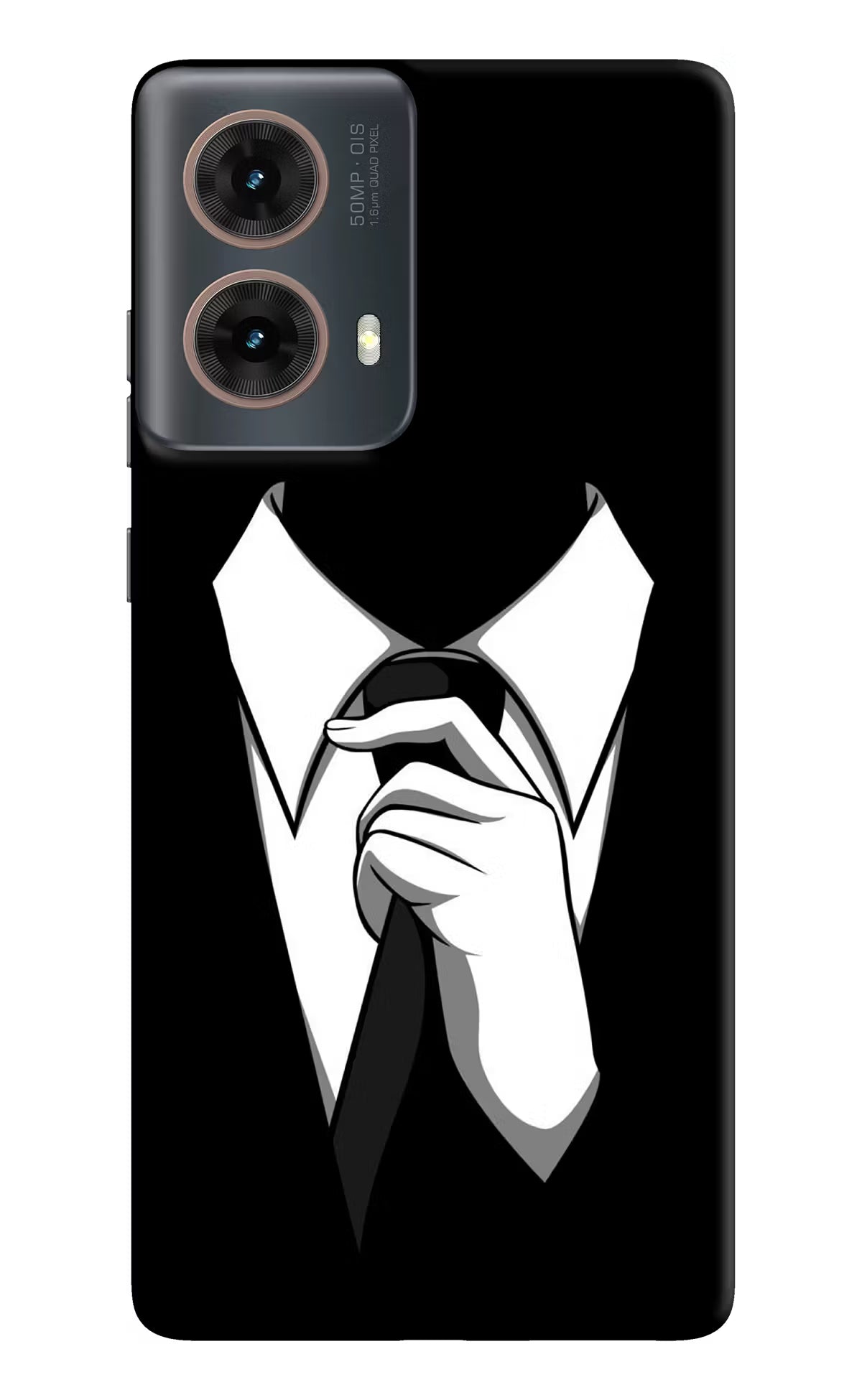 Black Tie Motorola G85 Hard Case Back Cover by Casekaro