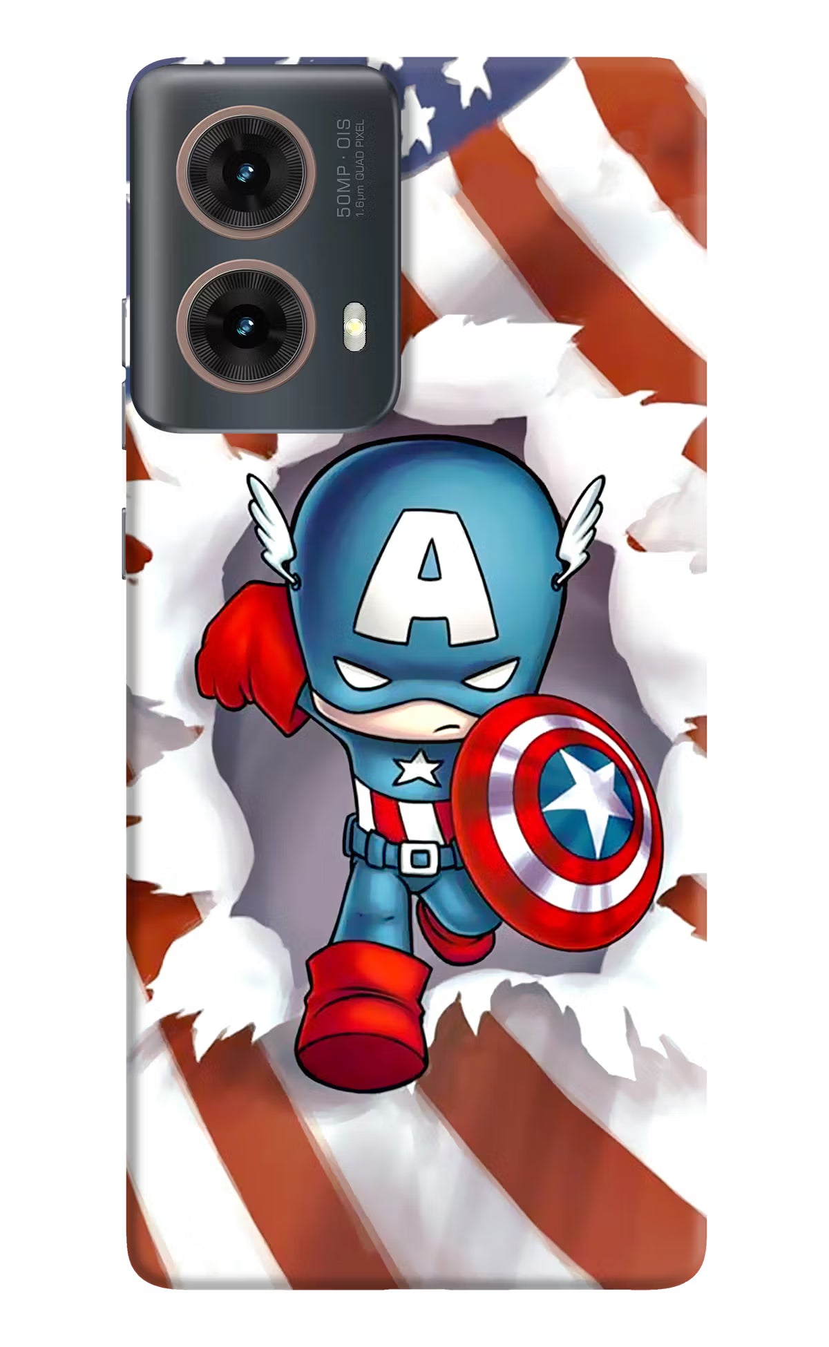 Captain America Motorola G85 Hard Case Back Cover by Casekaro