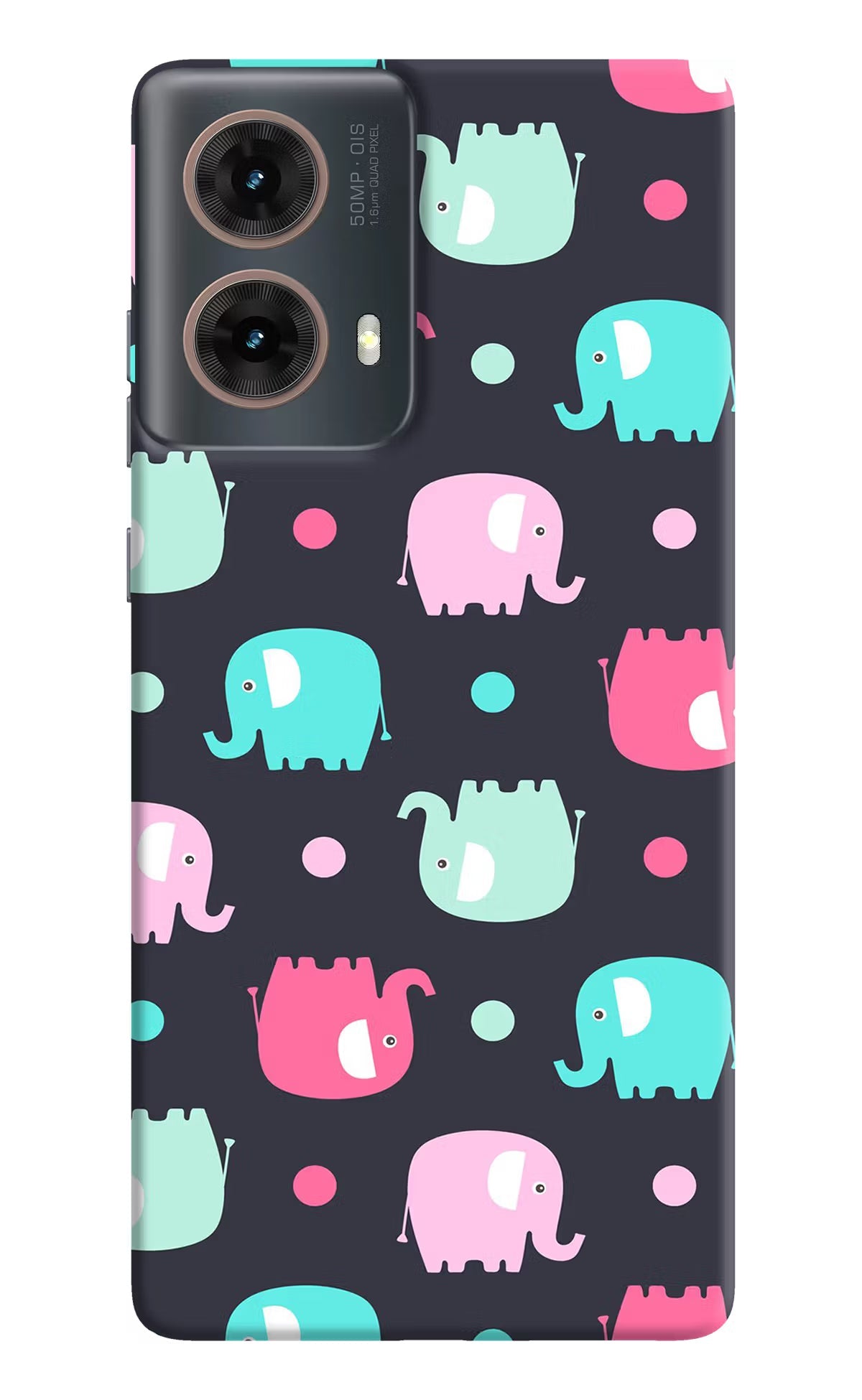 Elephants Motorola G85 Hard Case Back Cover by Casekaro