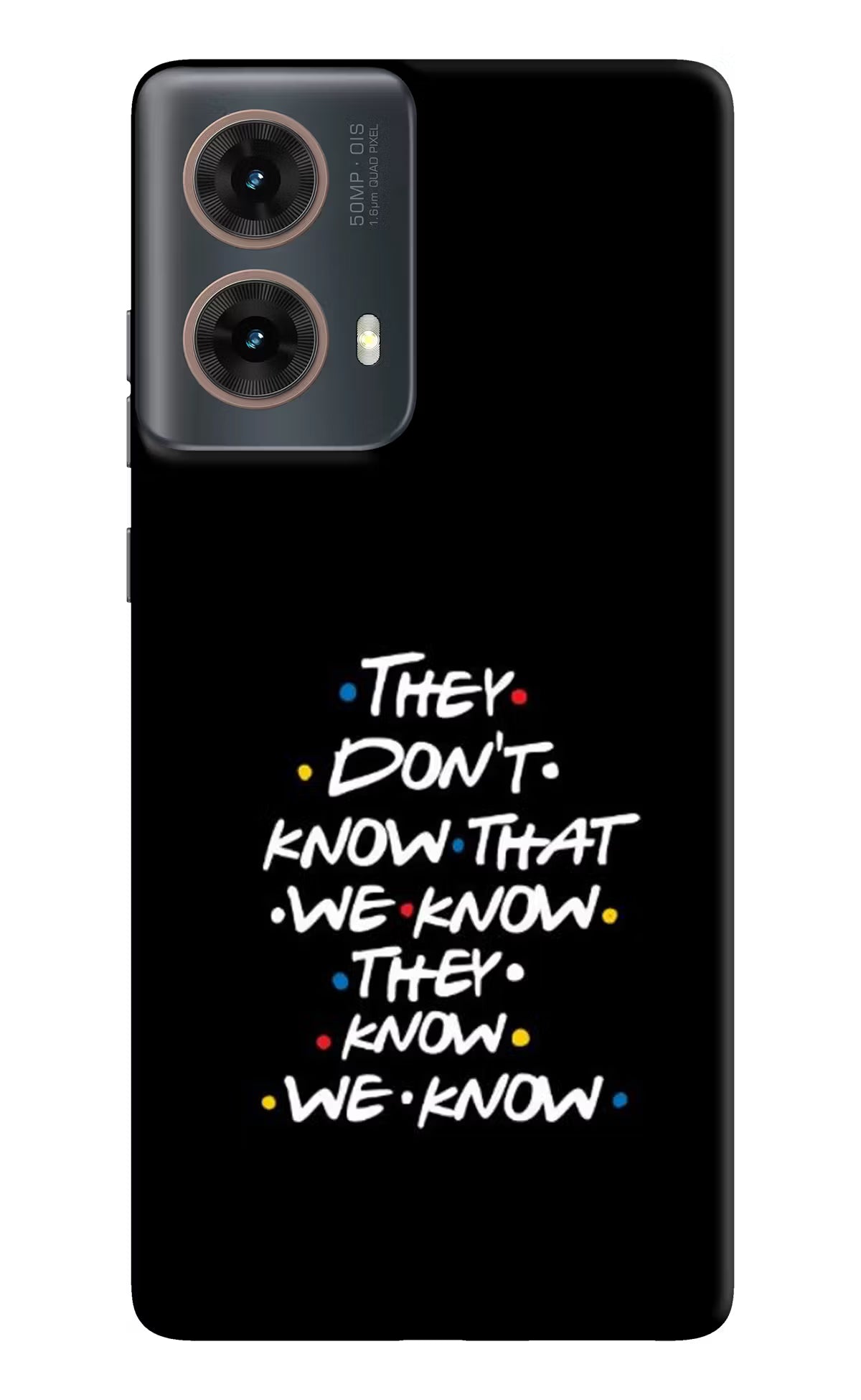 FRIENDS Dialogue Motorola G85 Hard Case Back Cover by Casekaro