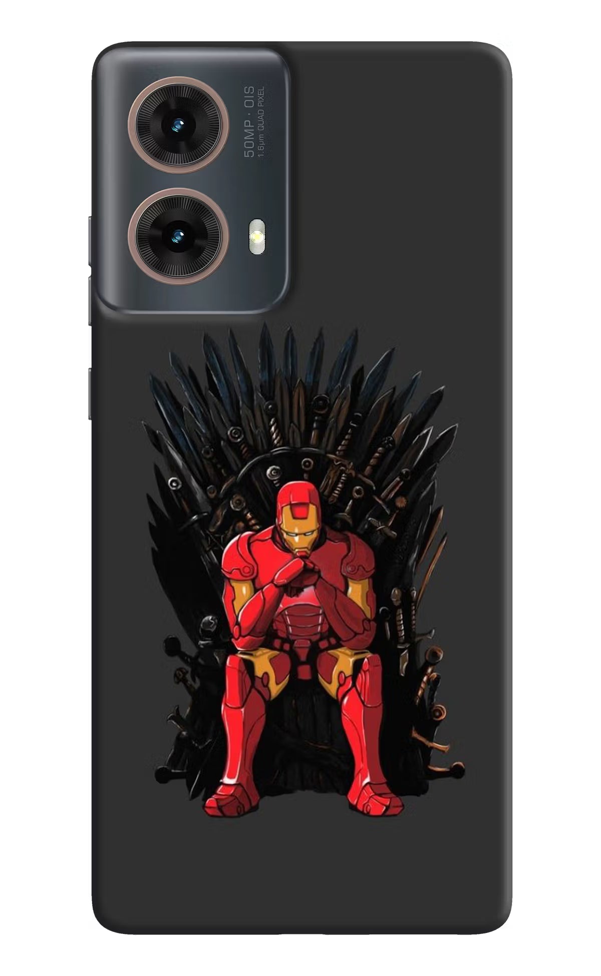 Ironman Throne Motorola G85 Hard Case Back Cover by Casekaro
