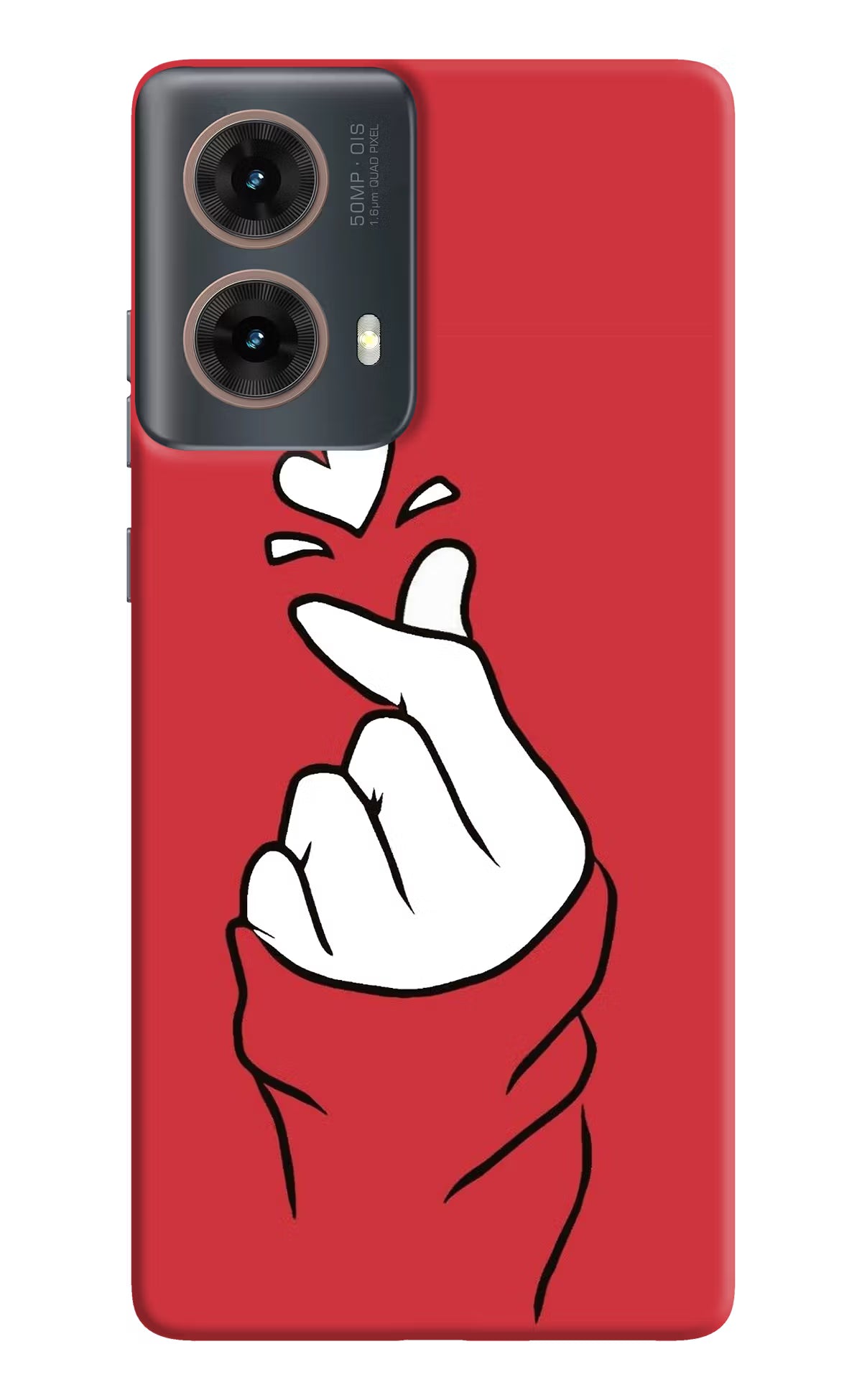 Korean Love Sign Motorola G85 Hard Case Back Cover by Casekaro