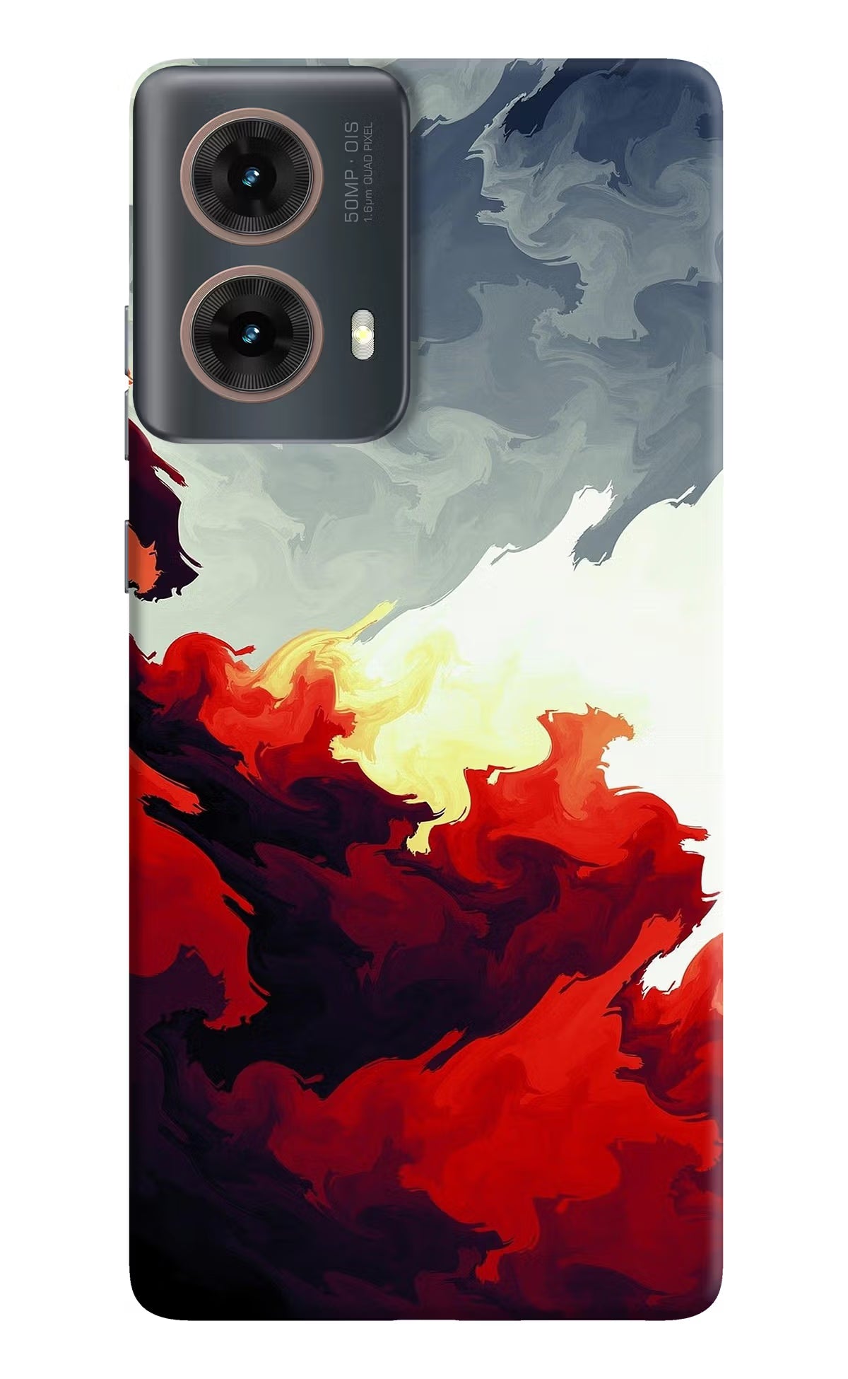 Fire Cloud Motorola G85 Hard Case Back Cover by Casekaro