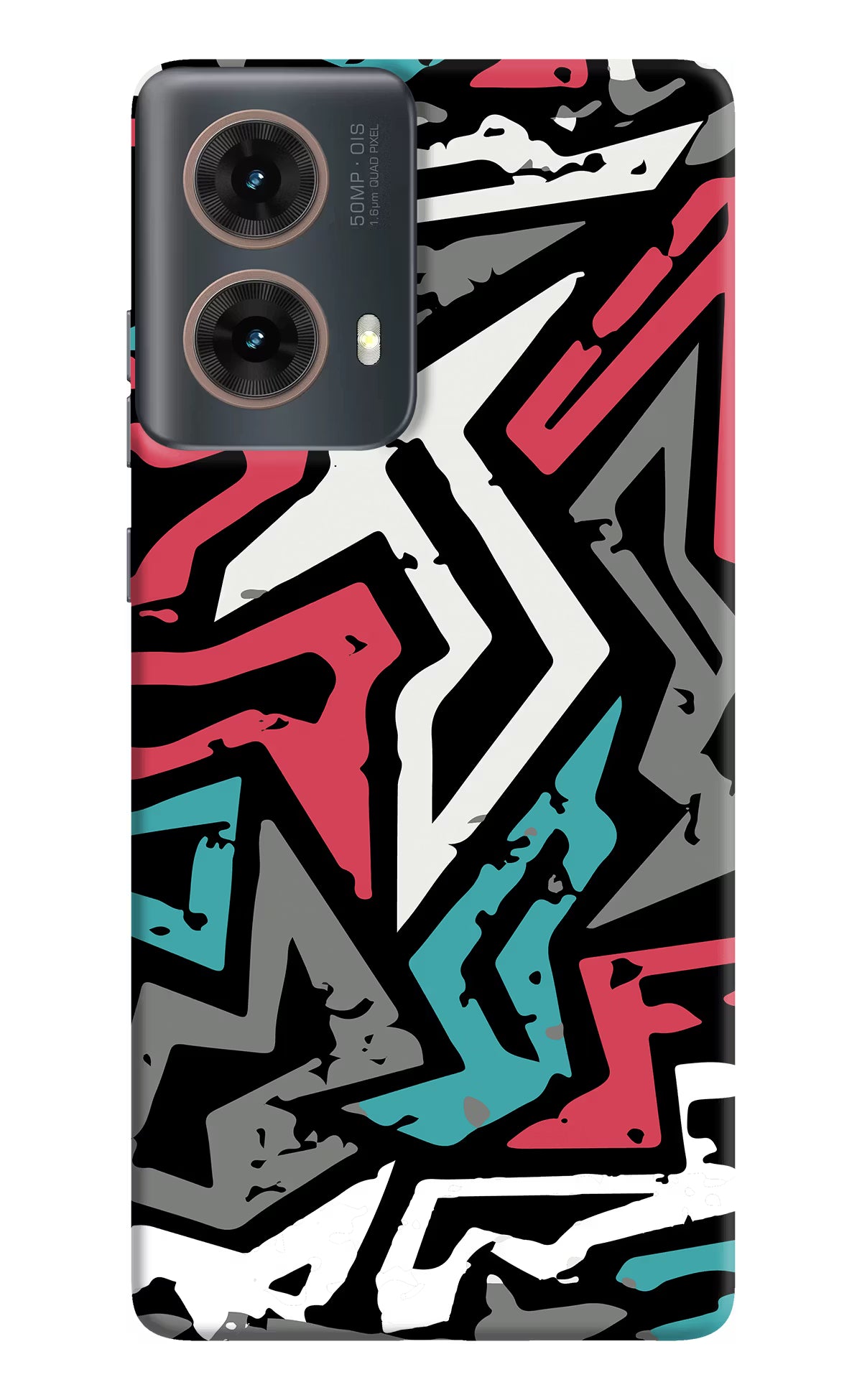 Geometric Graffiti Motorola G85 Hard Case Back Cover by Casekaro