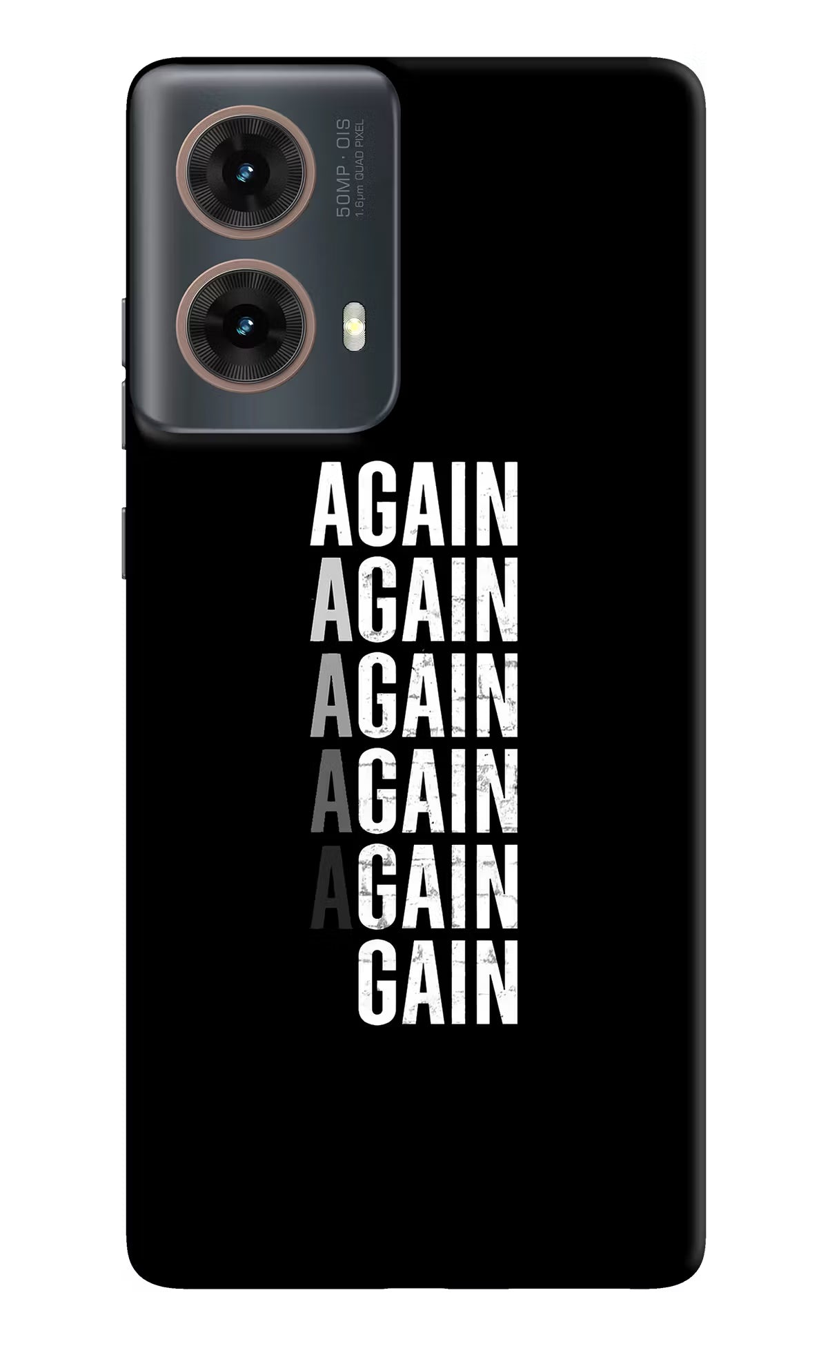 Again Again Gain Motorola G85 Hard Case Back Cover by Casekaro
