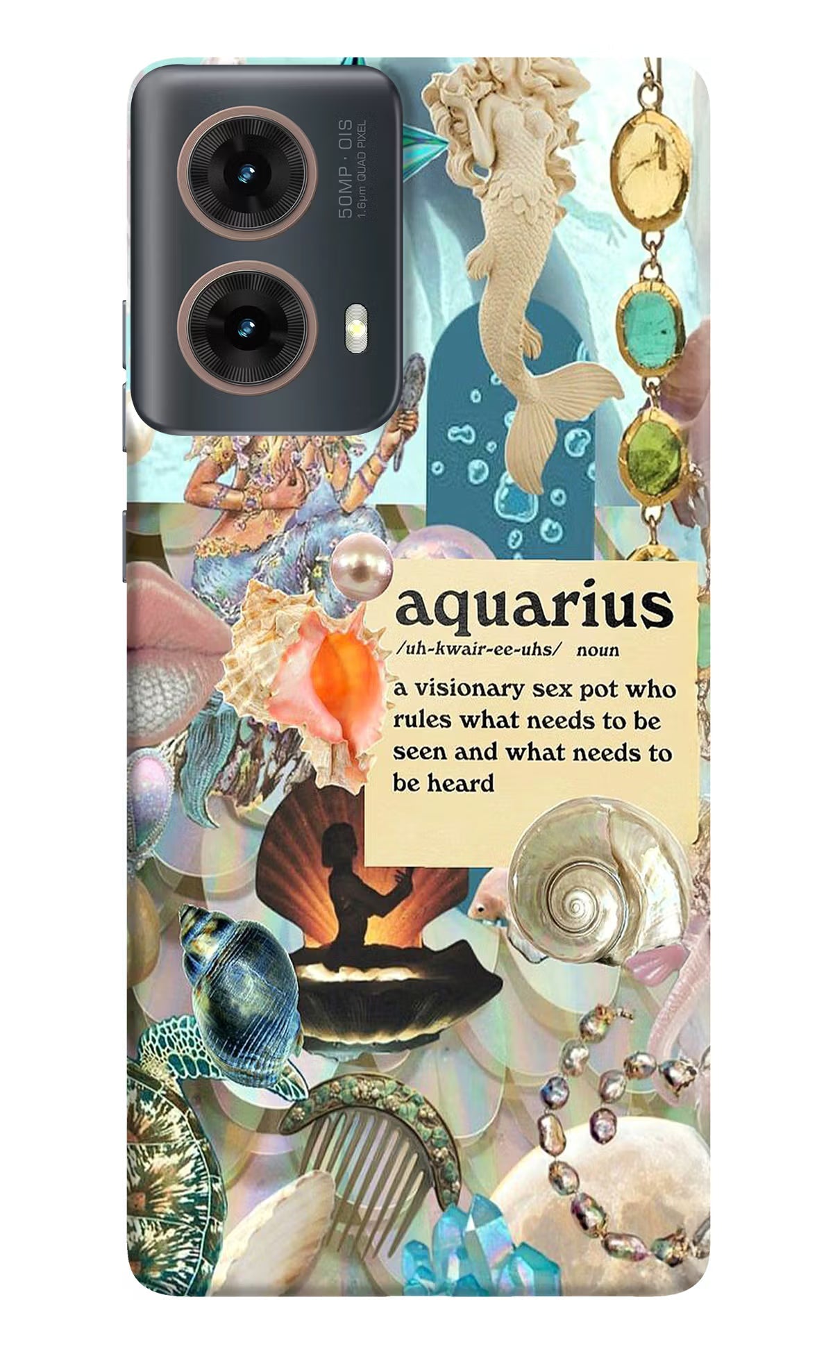 Aquarius Zodiac Motorola G85 Hard Case Back Cover by Casekaro