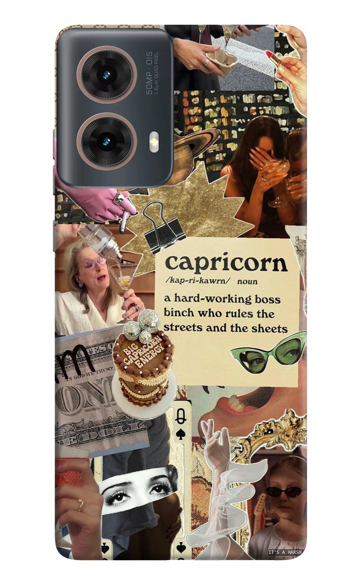 Capricorn Zodiac Motorola G85 Hard Case Back Cover by Casekaro