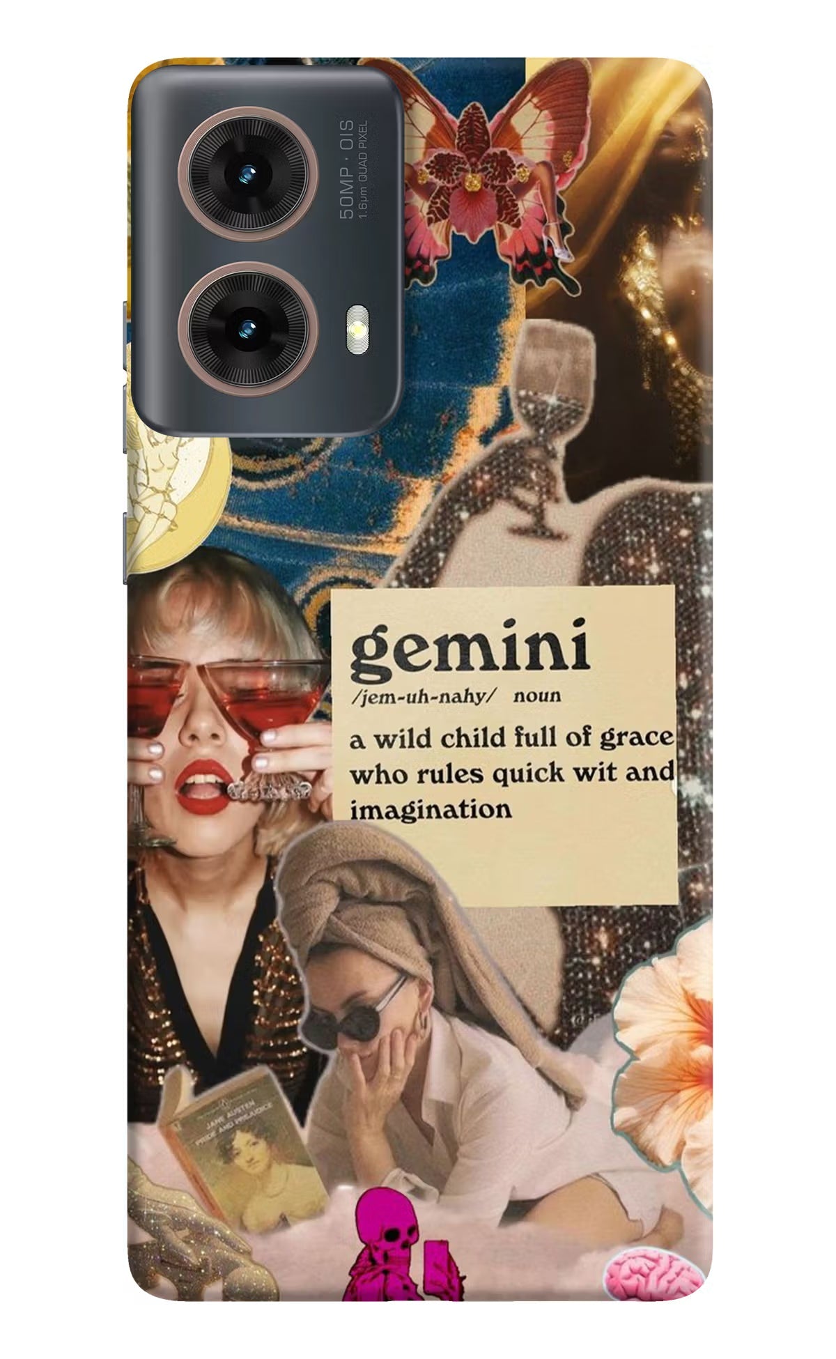 Gemini Zodiac Motorola G85 Hard Case Back Cover by Casekaro