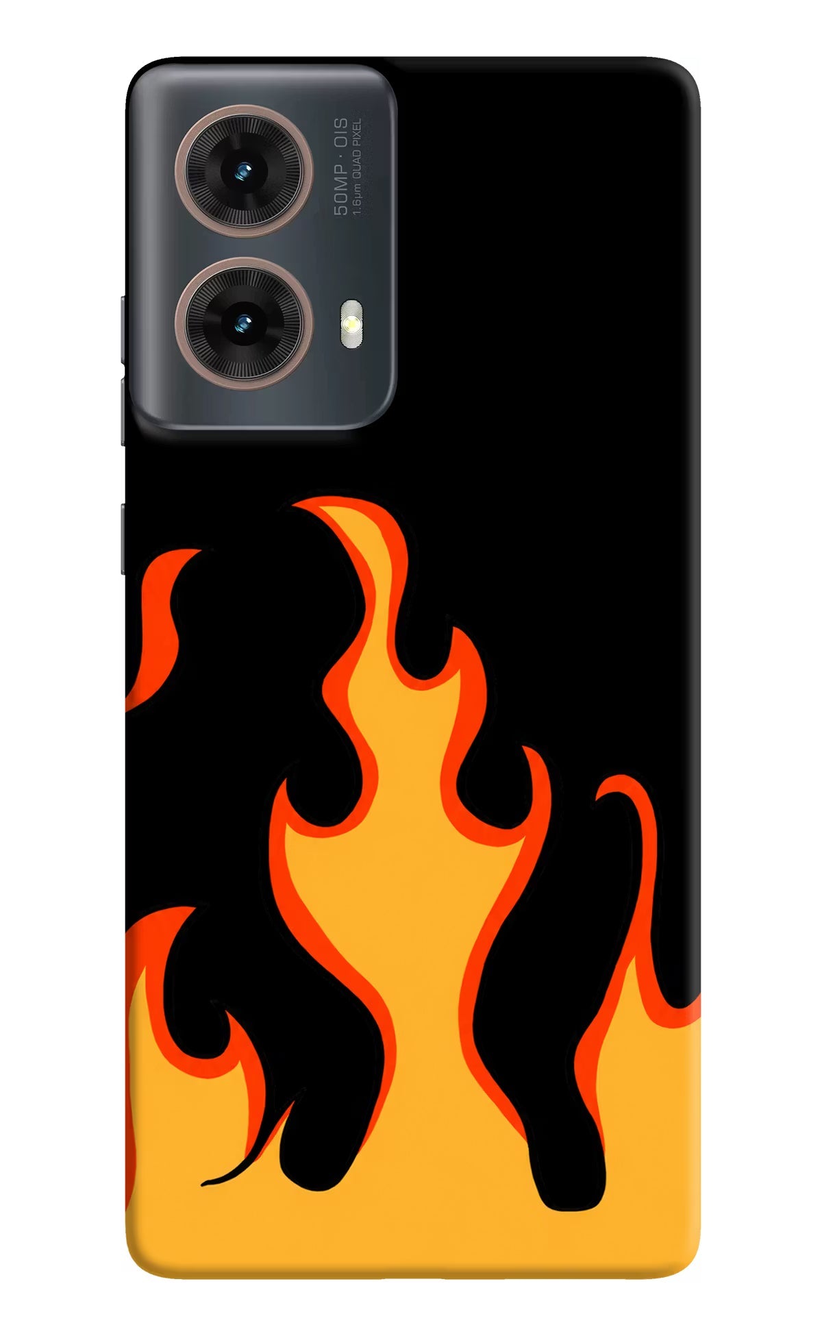 Fired Up – Black Motorola G85 Hard Case Back Cover by Casekaro