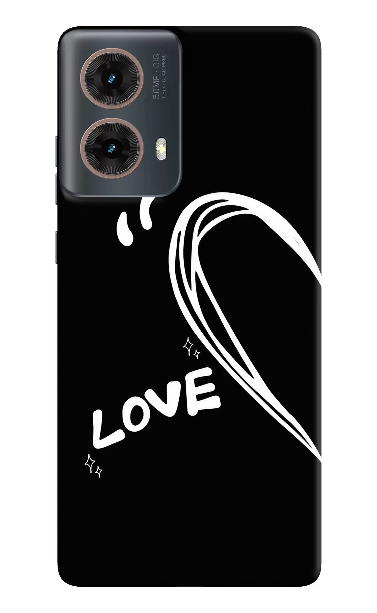 Love Line Motorola G85 Hard Case Back Cover by Casekaro