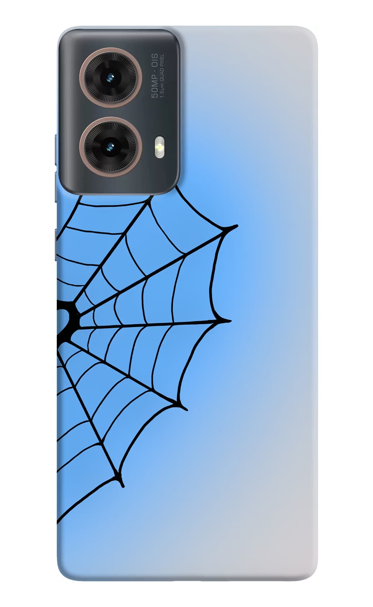 Blue Web Motorola G85 Hard Case Back Cover by Casekaro