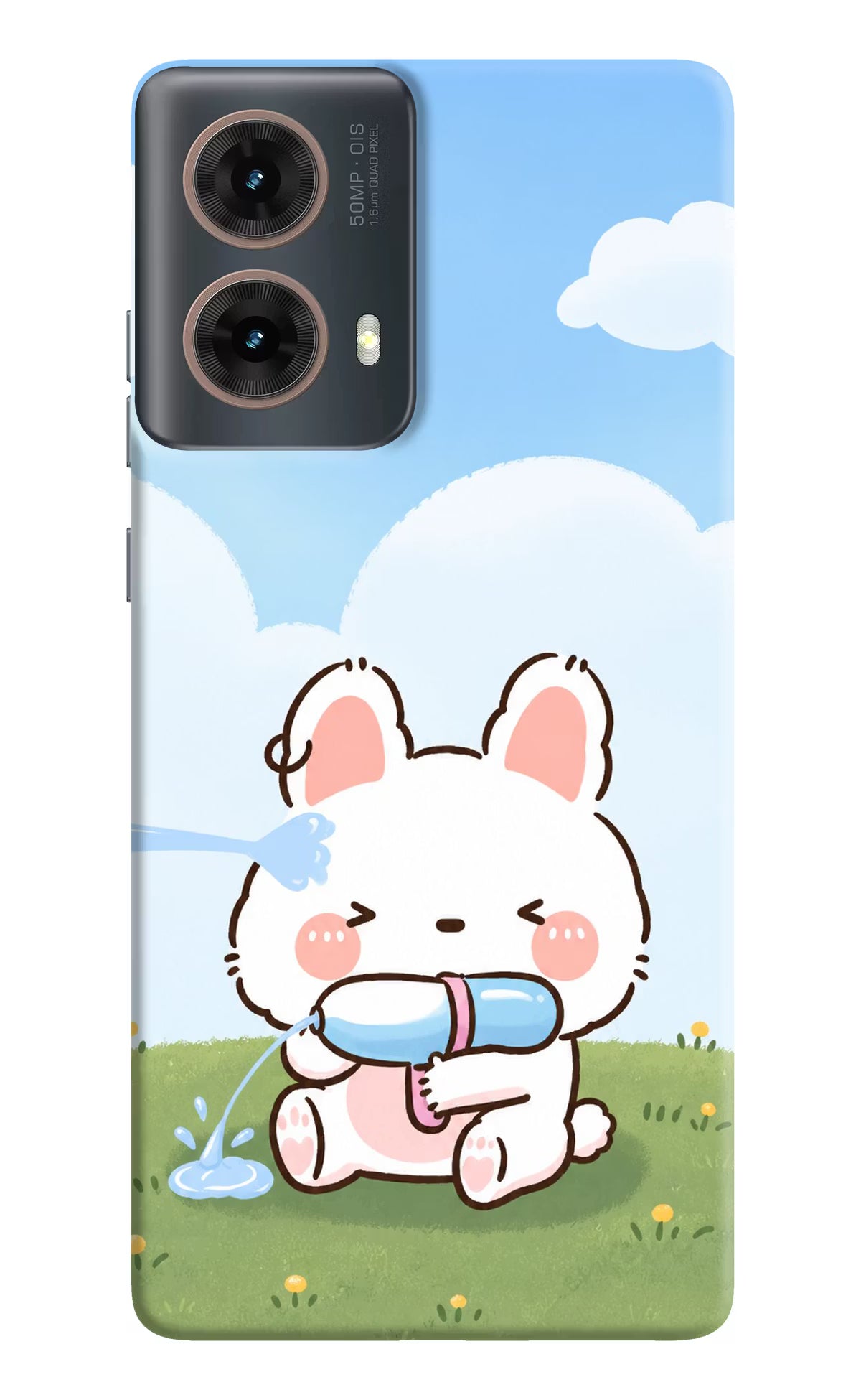 Bunny Treat Motorola G85 Hard Case Back Cover by Casekaro