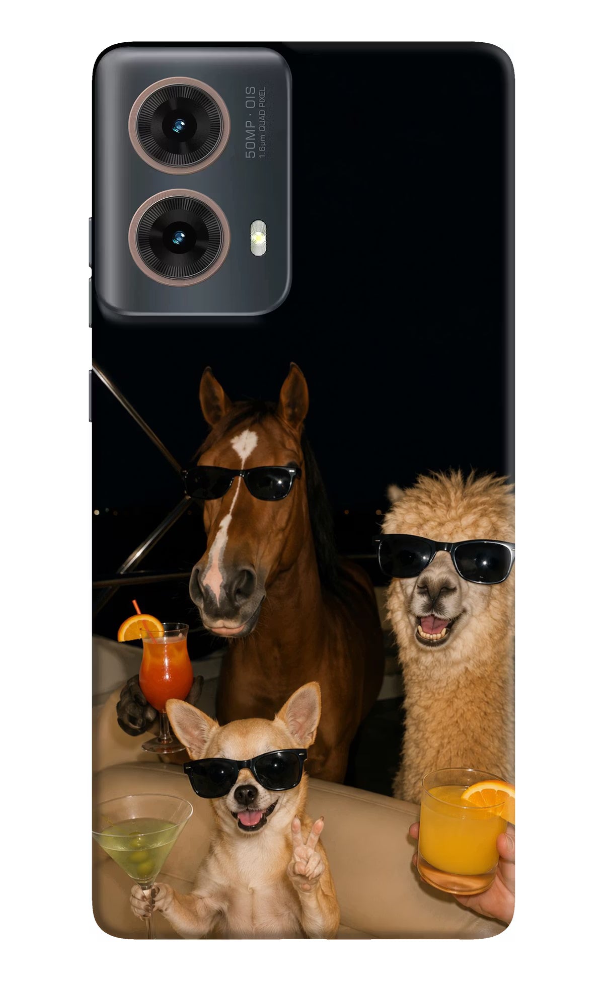 Party Squad Motorola G85 Hard Case Back Cover by Casekaro
