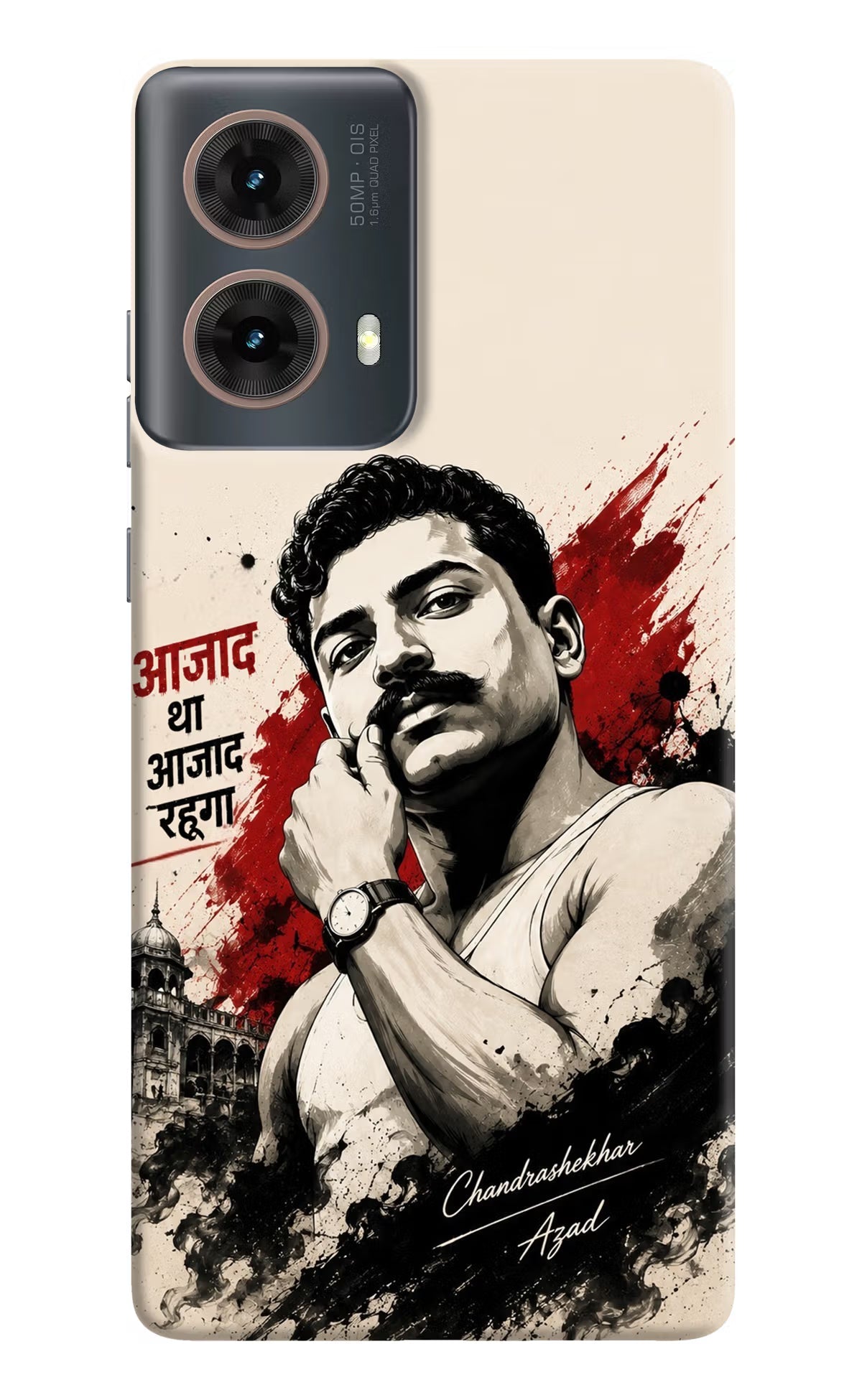 Chandrashekhar Azad Fearless Motorola G85 Hard Case Back Cover by Casekaro