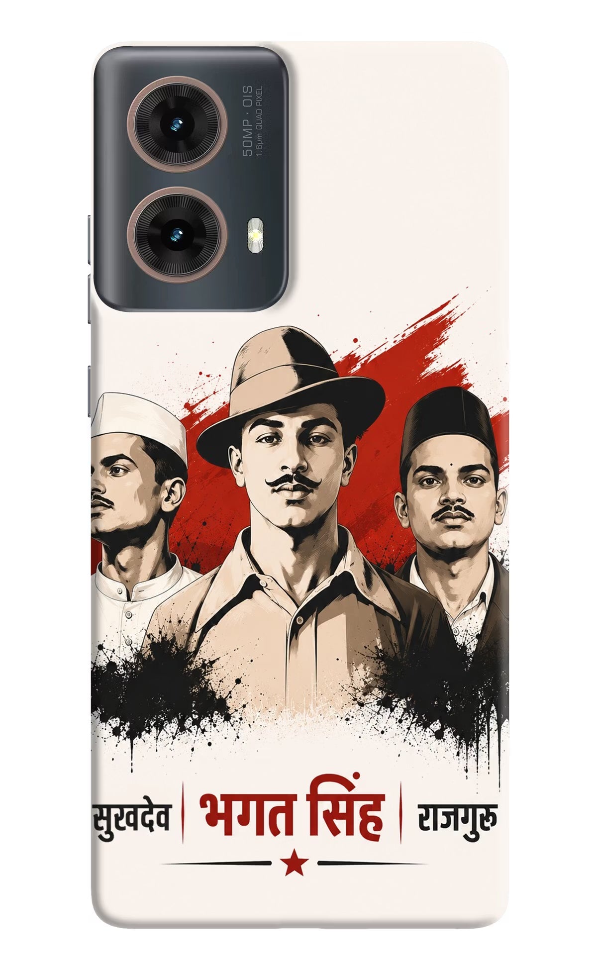 Bhagat Singh Trio Motorola G85 Hard Case Back Cover by Casekaro