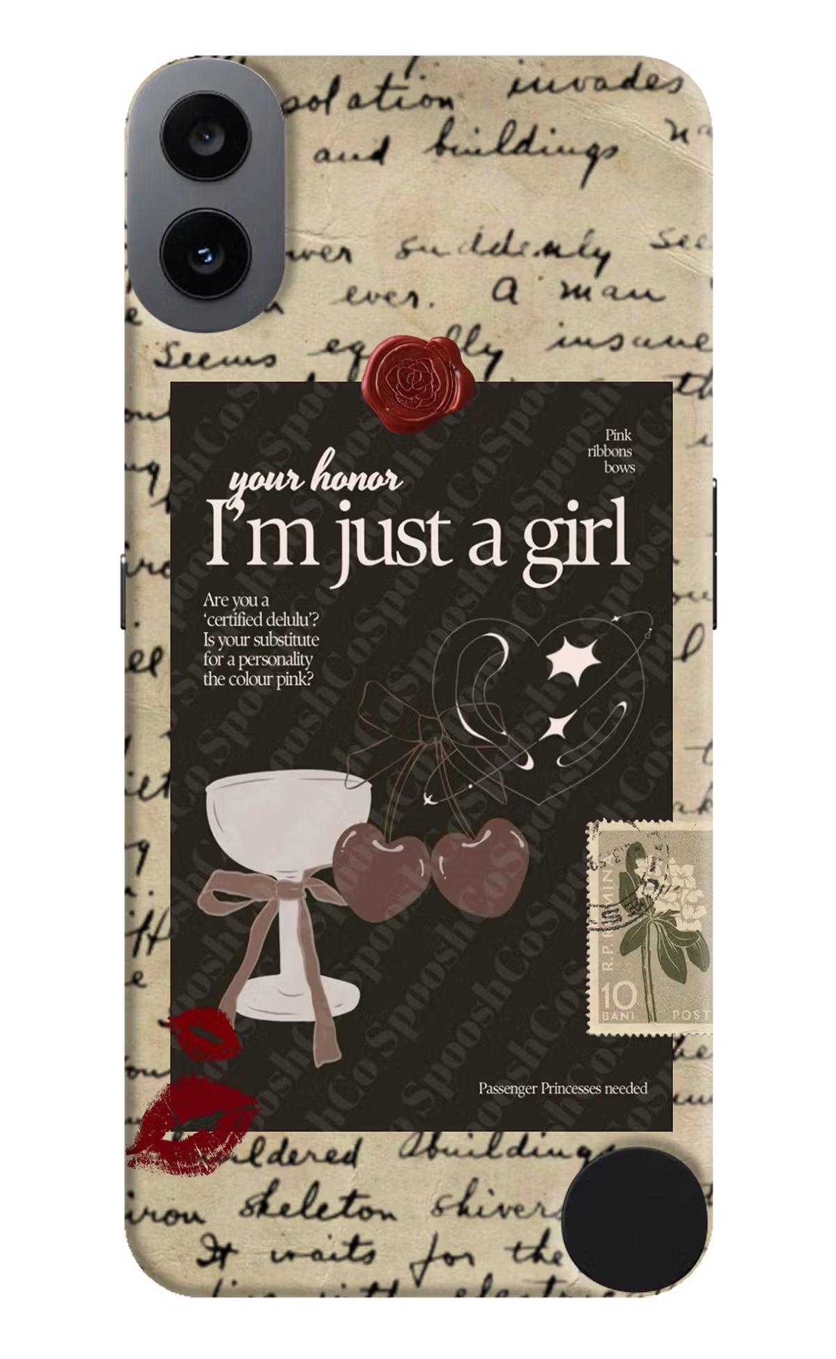 I am just a girl CMF by Nothing Phone 1 Hard Case Back Cover by Casekaro
