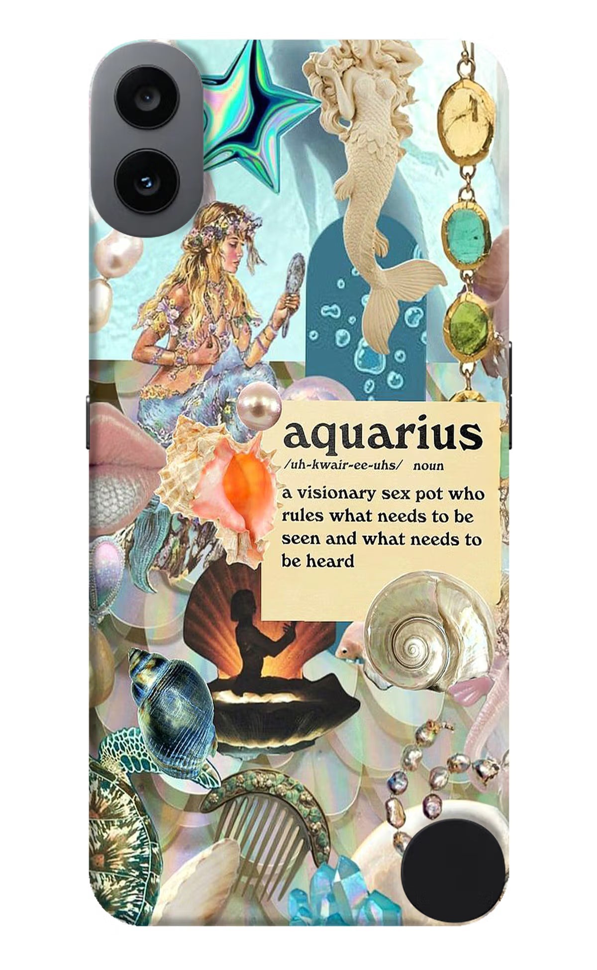 Aquarius Zodiac CMF by Nothing Phone 1 Hard Case Back Cover by Casekaro