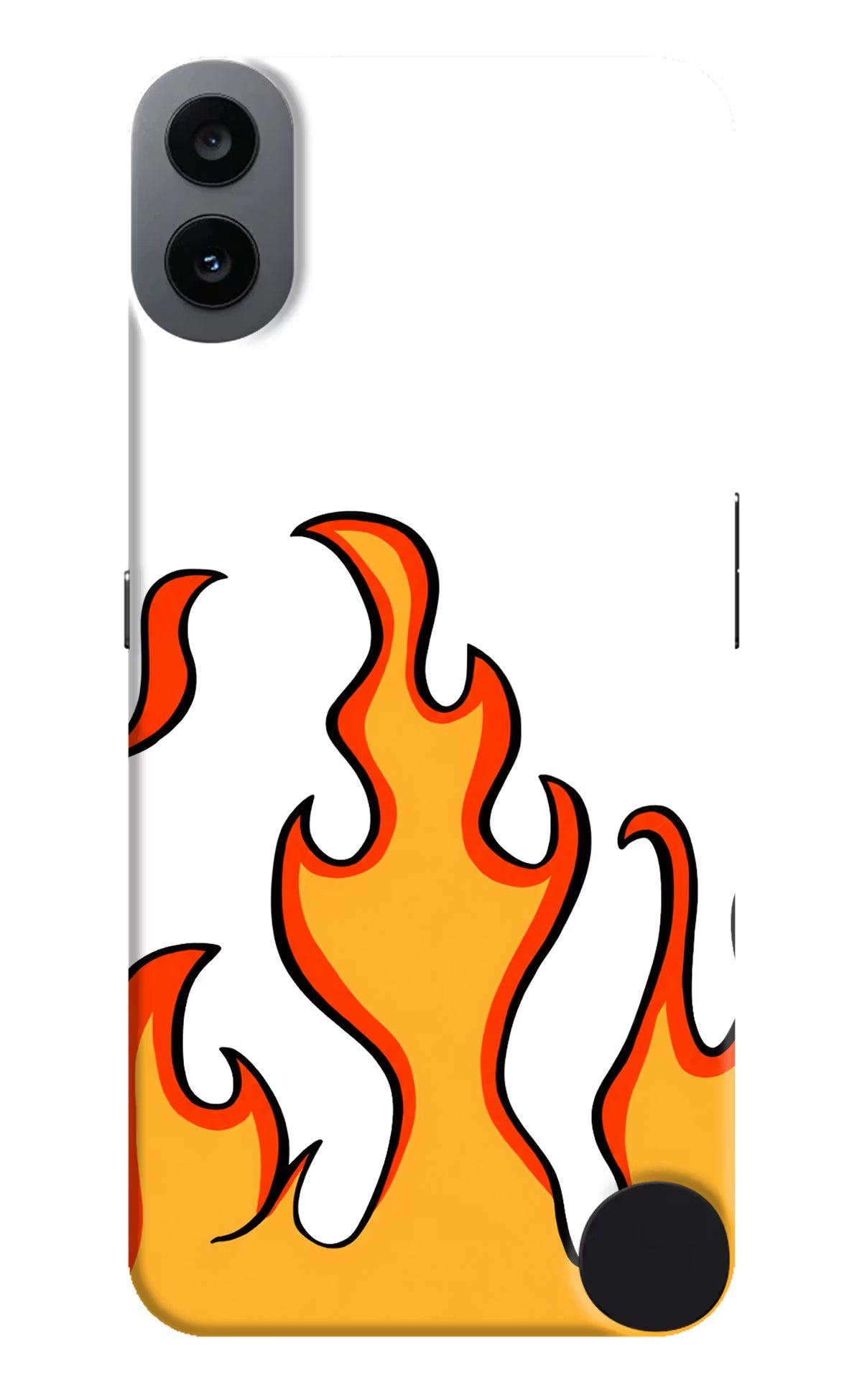 Fired Up – White CMF by Nothing Phone 1 Hard Case Back Cover by Casekaro