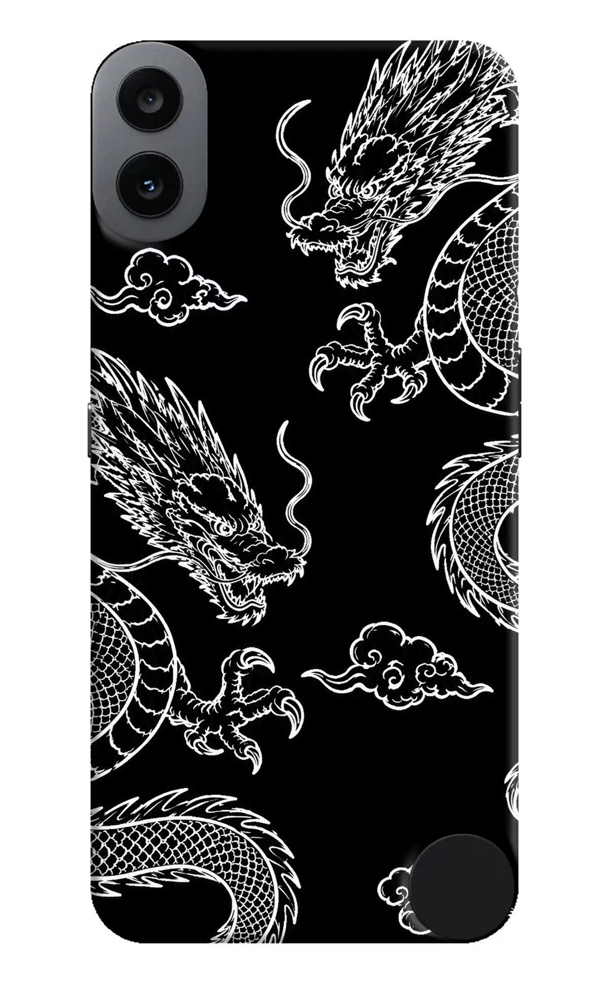Twin Dragons CMF by Nothing Phone 1 Hard Case Back Cover by Casekaro