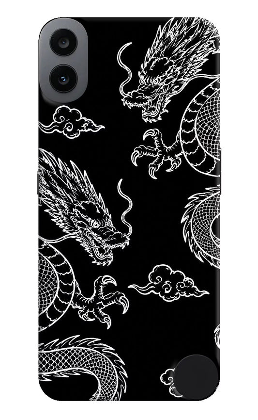 Twin Dragons CMF by Nothing Phone 1 Hard Case Back Cover by Casekaro