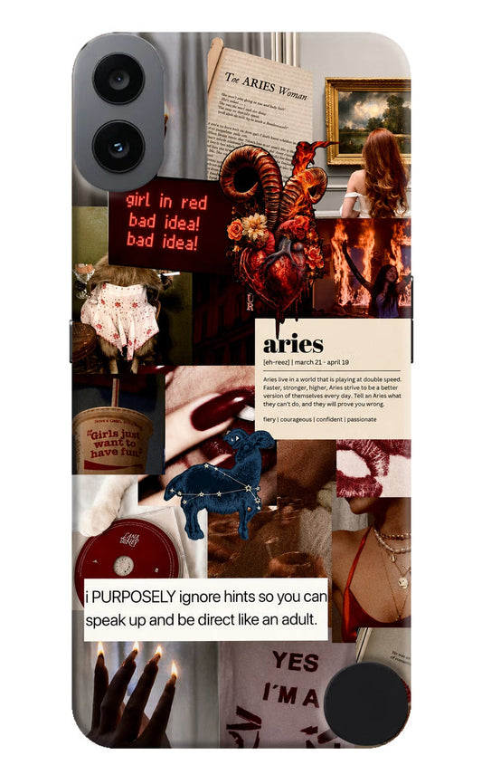 Zodiac Aries CMF by Nothing Phone 1 Hard Case Back Cover by Casekaro