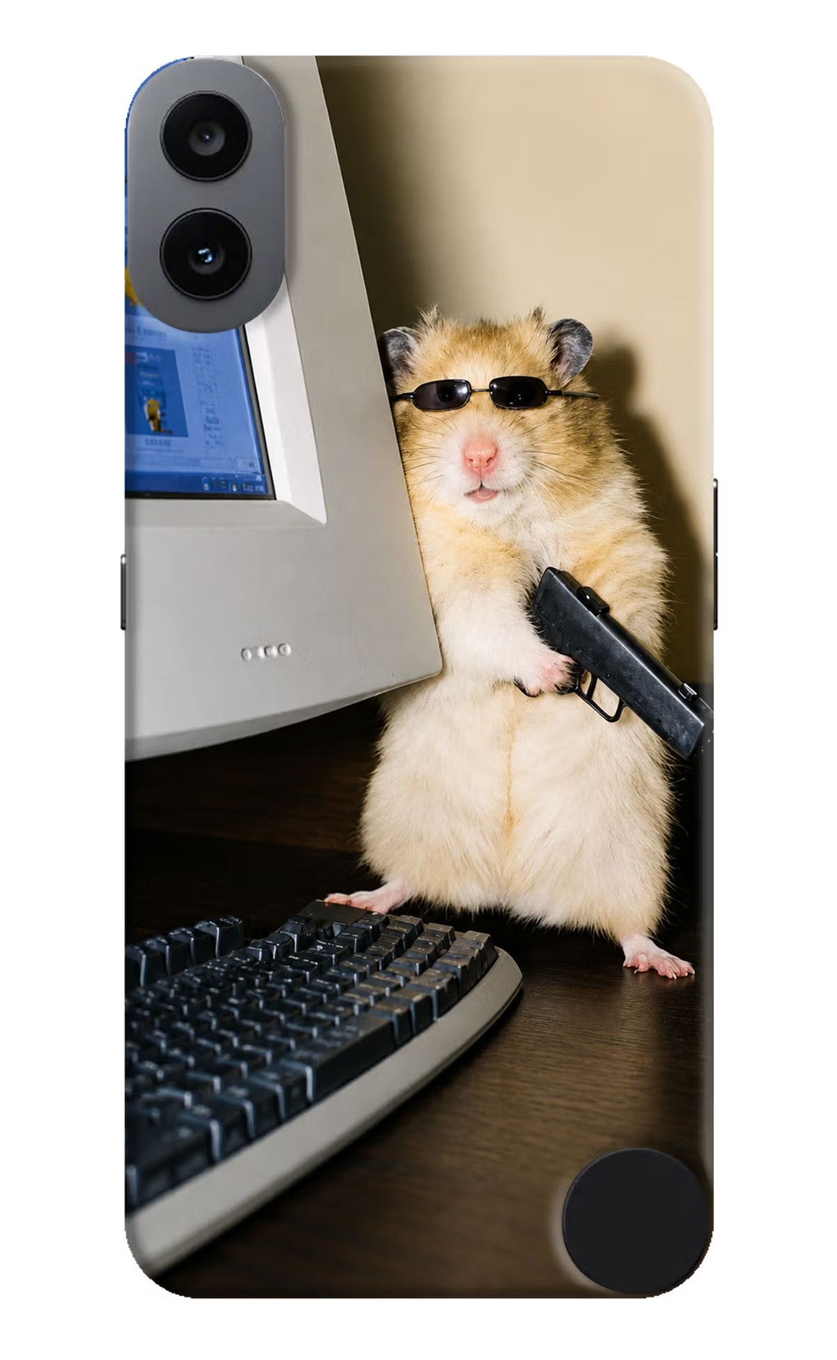 Hacker Hamster CMF by Nothing Phone 1 Hard Case Back Cover by Casekaro