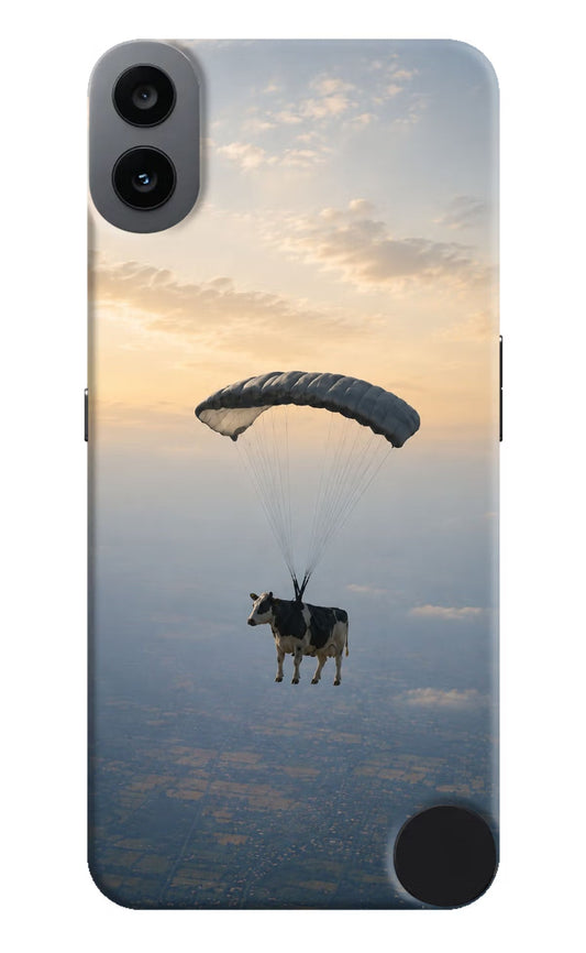 Skydiving Cow CMF by Nothing Phone 1 Hard Case Back Cover by Casekaro