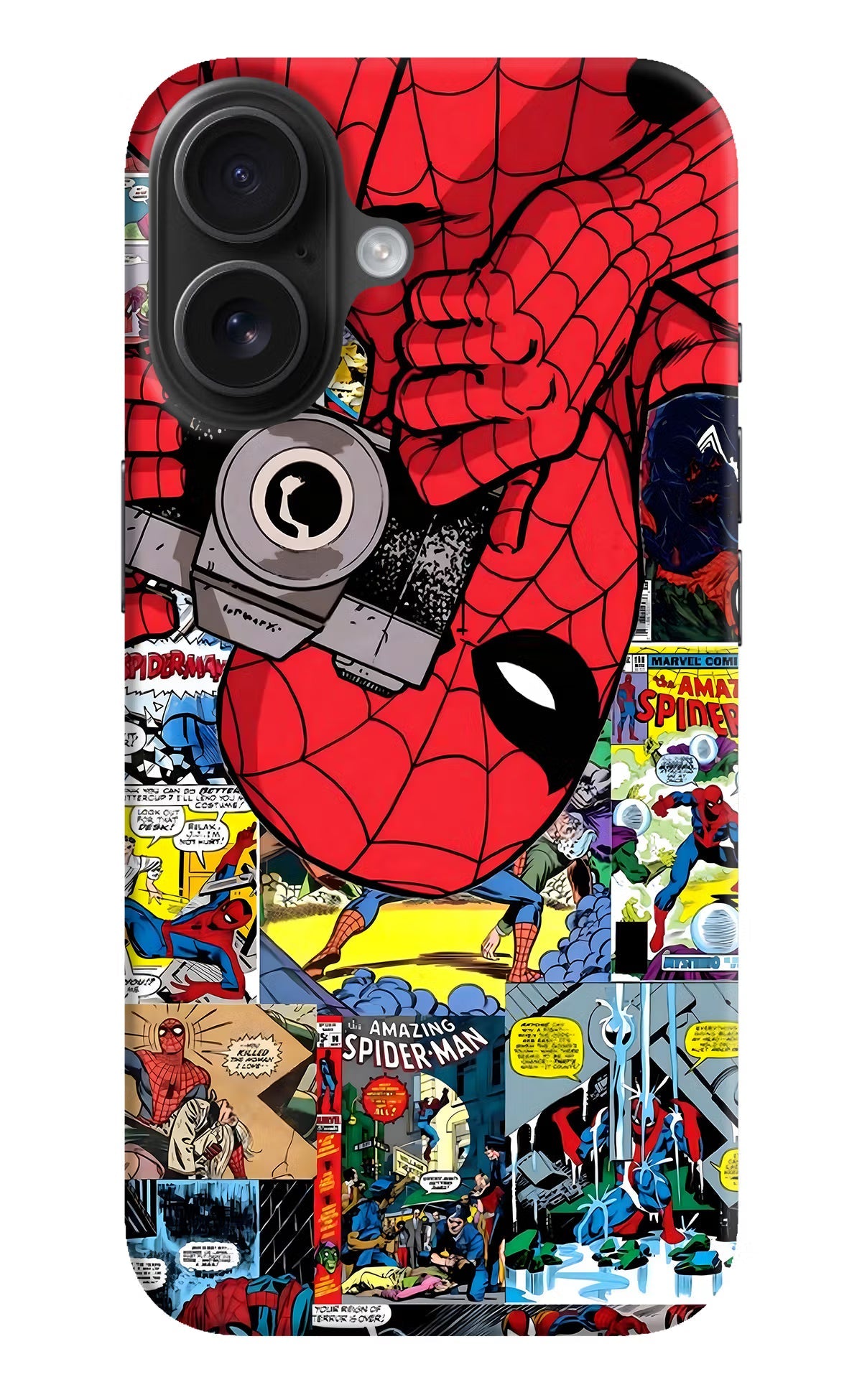 Spider Man iPhone 16 Hard Case Back Cover by Casekaro