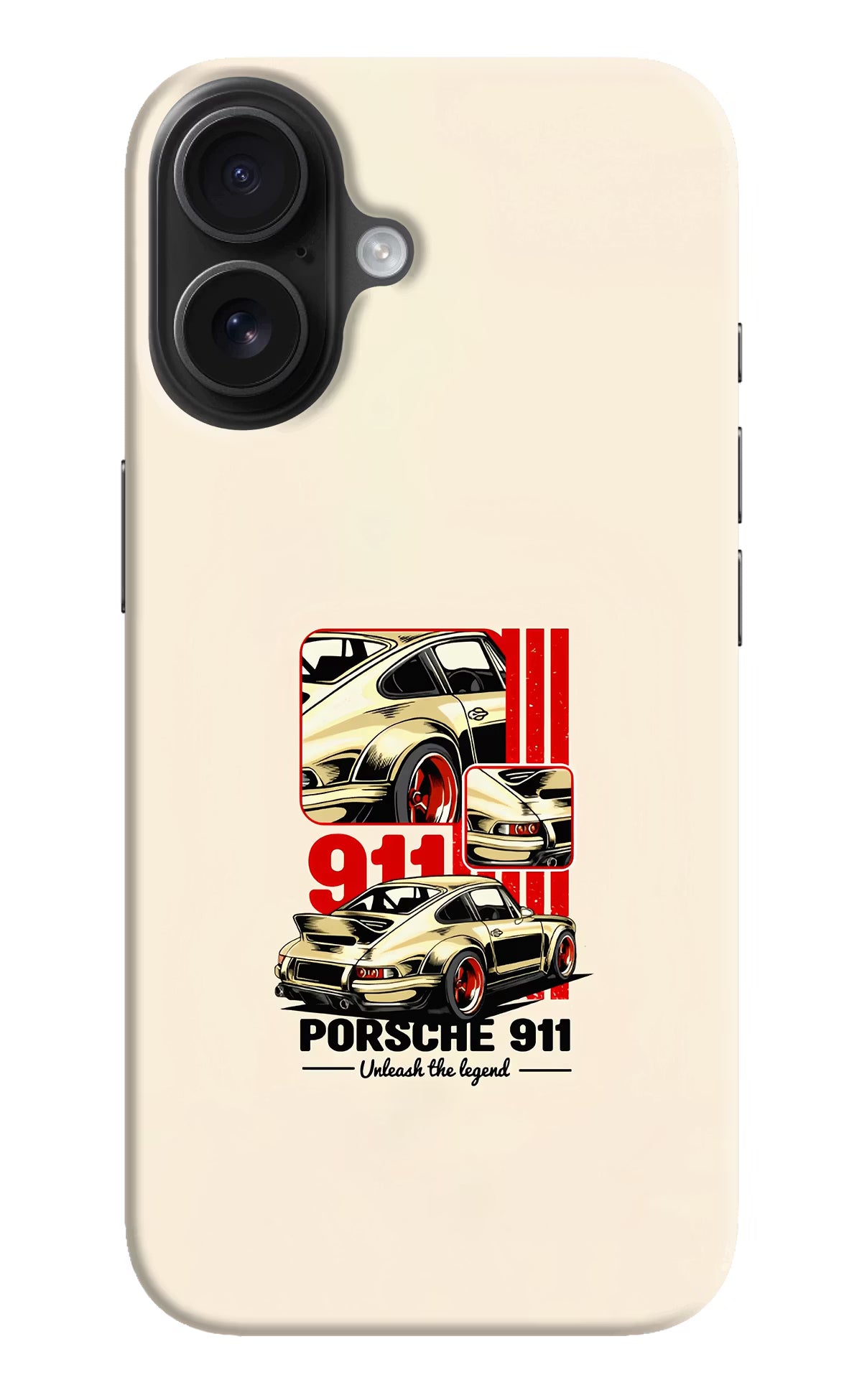 Classic Porsche 911 iPhone 16 Hard Case Back Cover by Casekaro