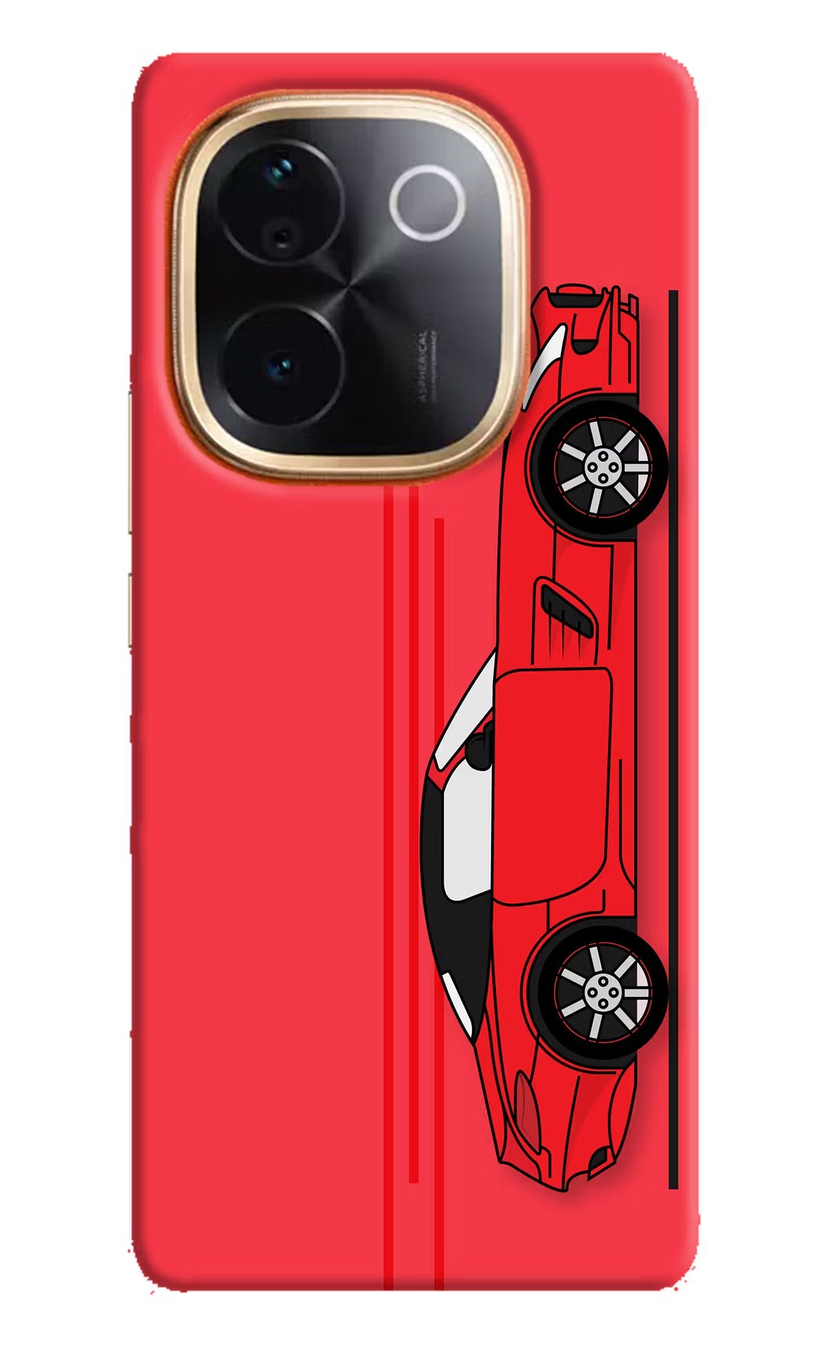 Red Velocity IQOO Z9S Pro 5G Hard Case Back Cover by Casekaro