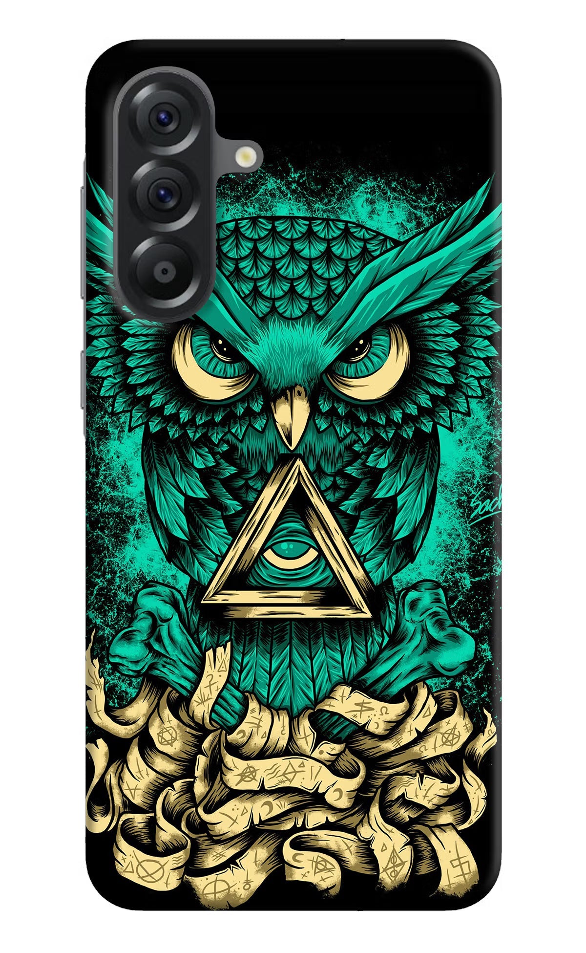 Green Owl Samsung A56 5G Hard Case Back Cover by Casekaro