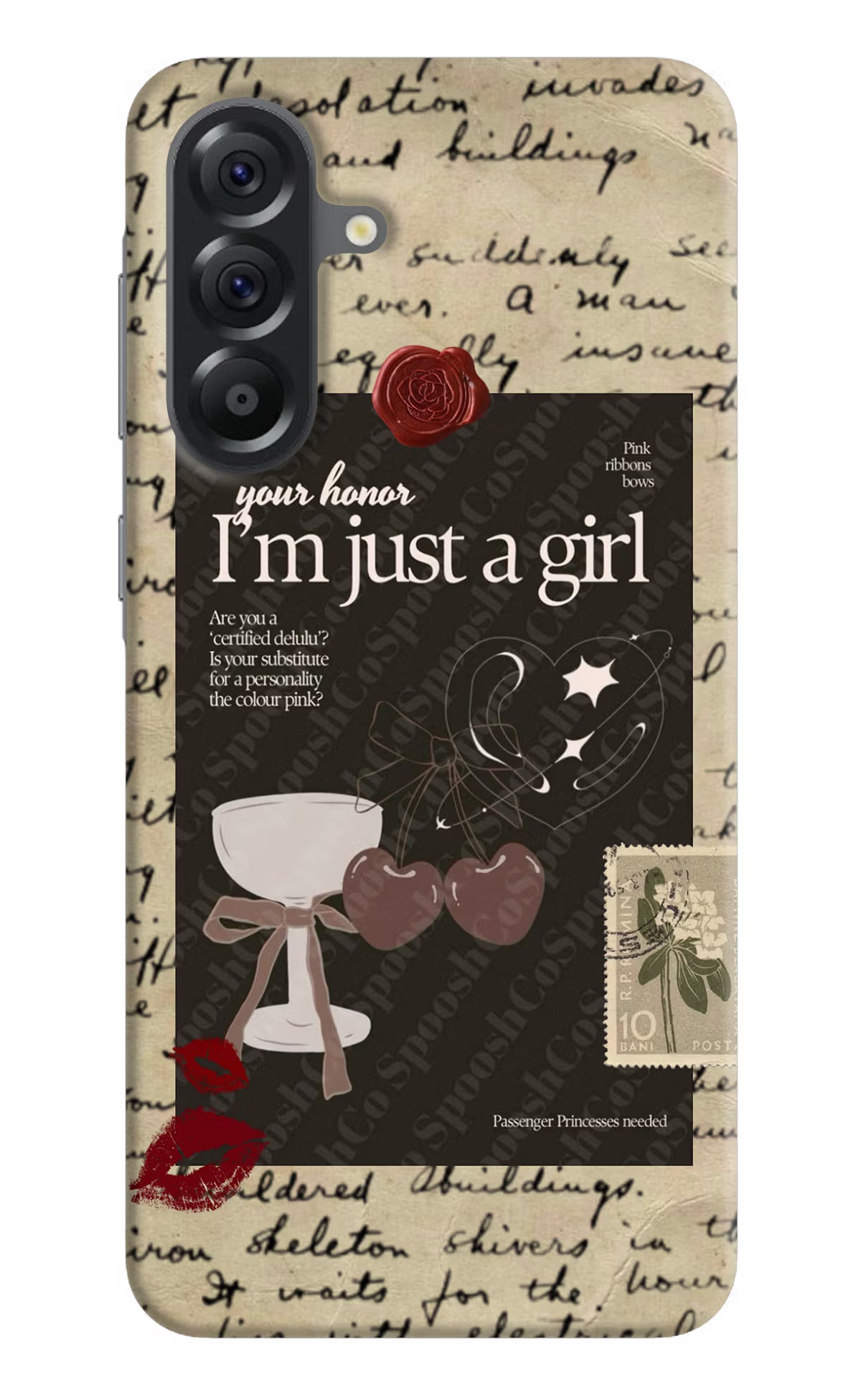I am just a girl Samsung A56 5G Hard Case Back Cover by Casekaro