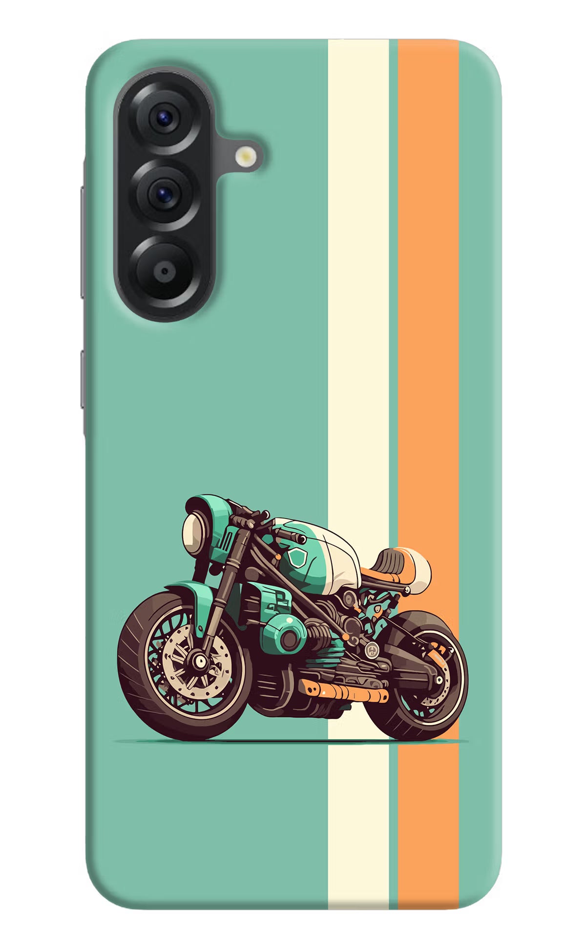 Striped Moto Drift Samsung A56 5G Hard Case Back Cover by Casekaro