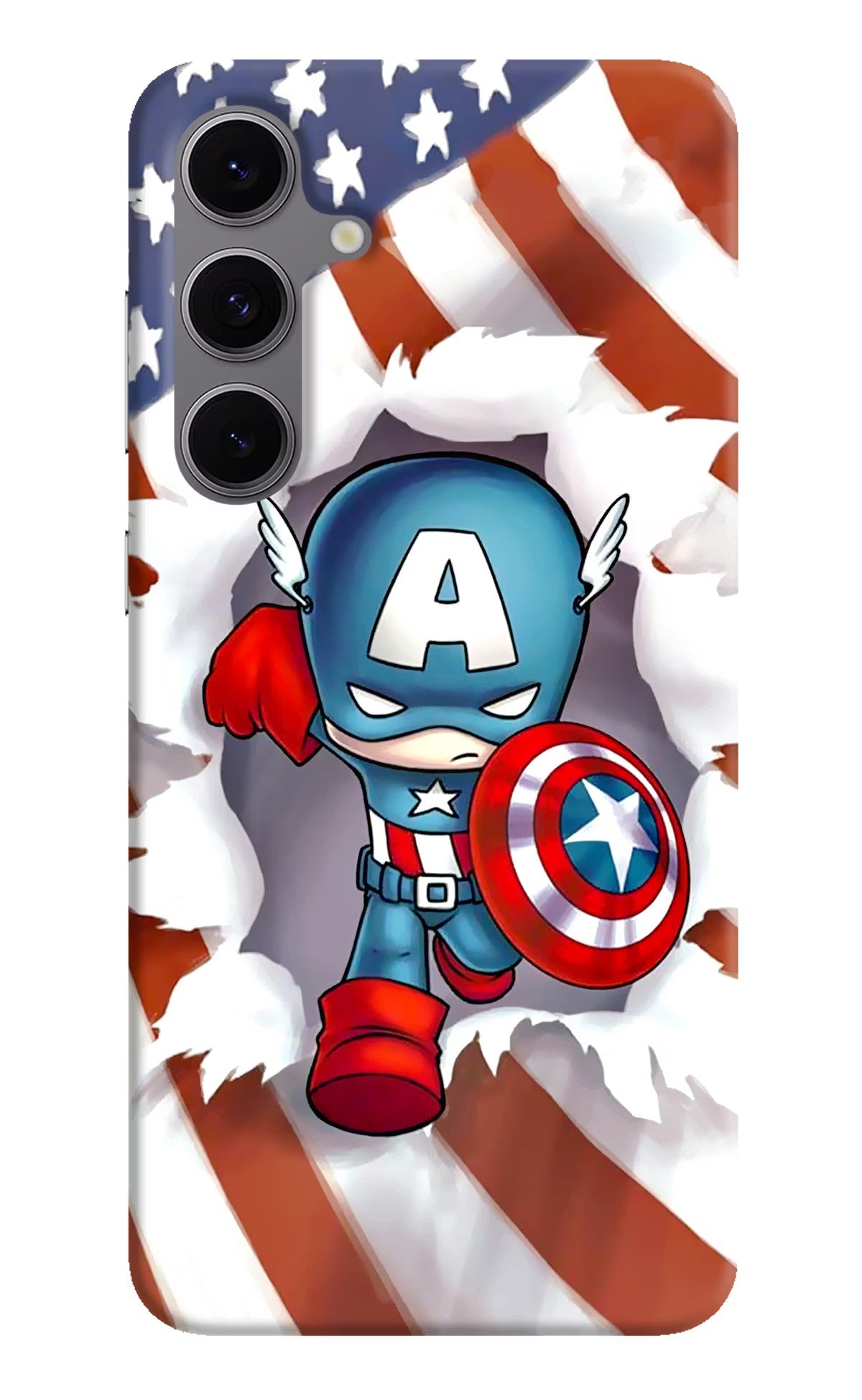 Captain America Samsung S24 FE 5G Hard Case Back Cover by Casekaro