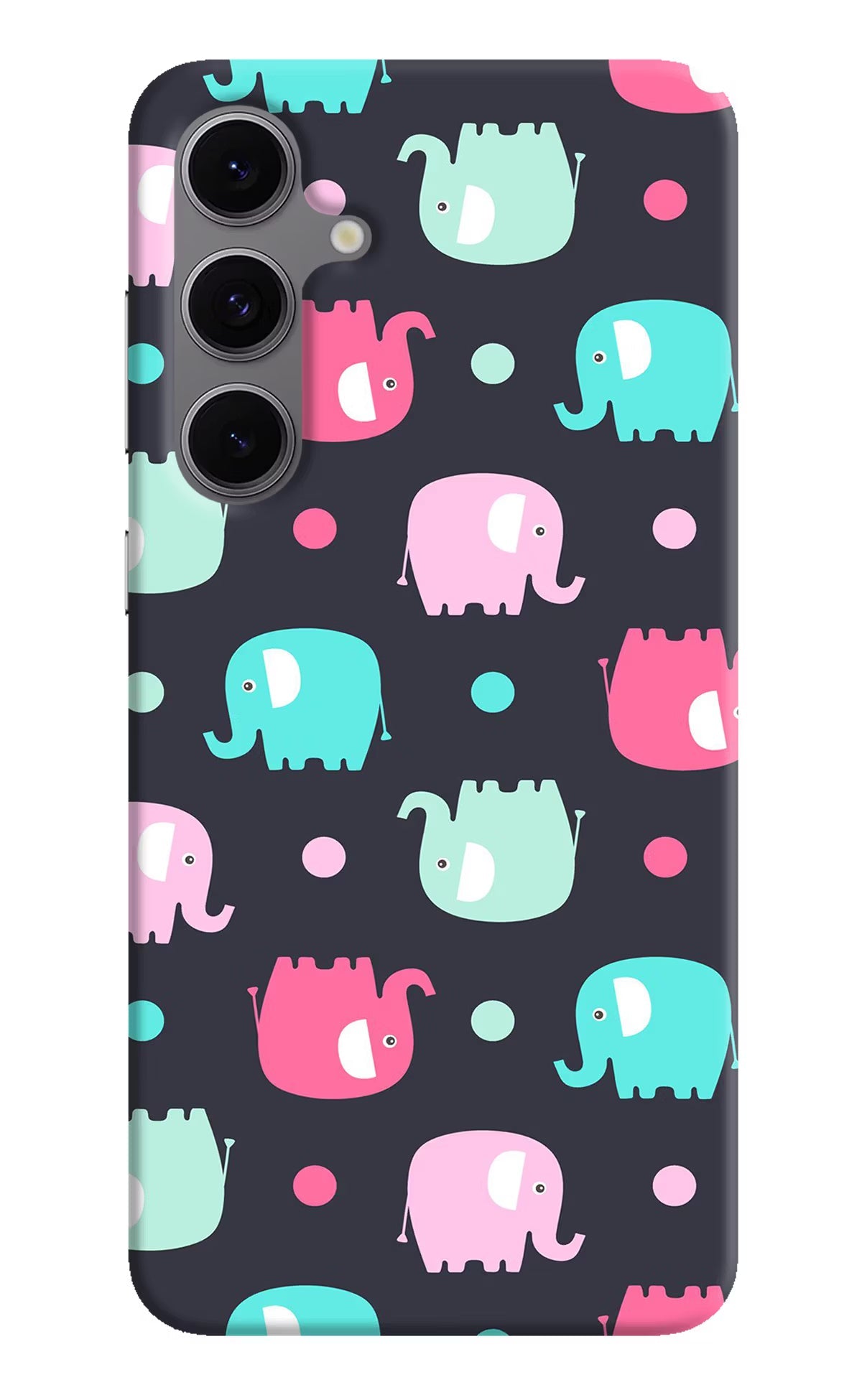 Elephants Samsung S24 FE 5G Hard Case Back Cover by Casekaro