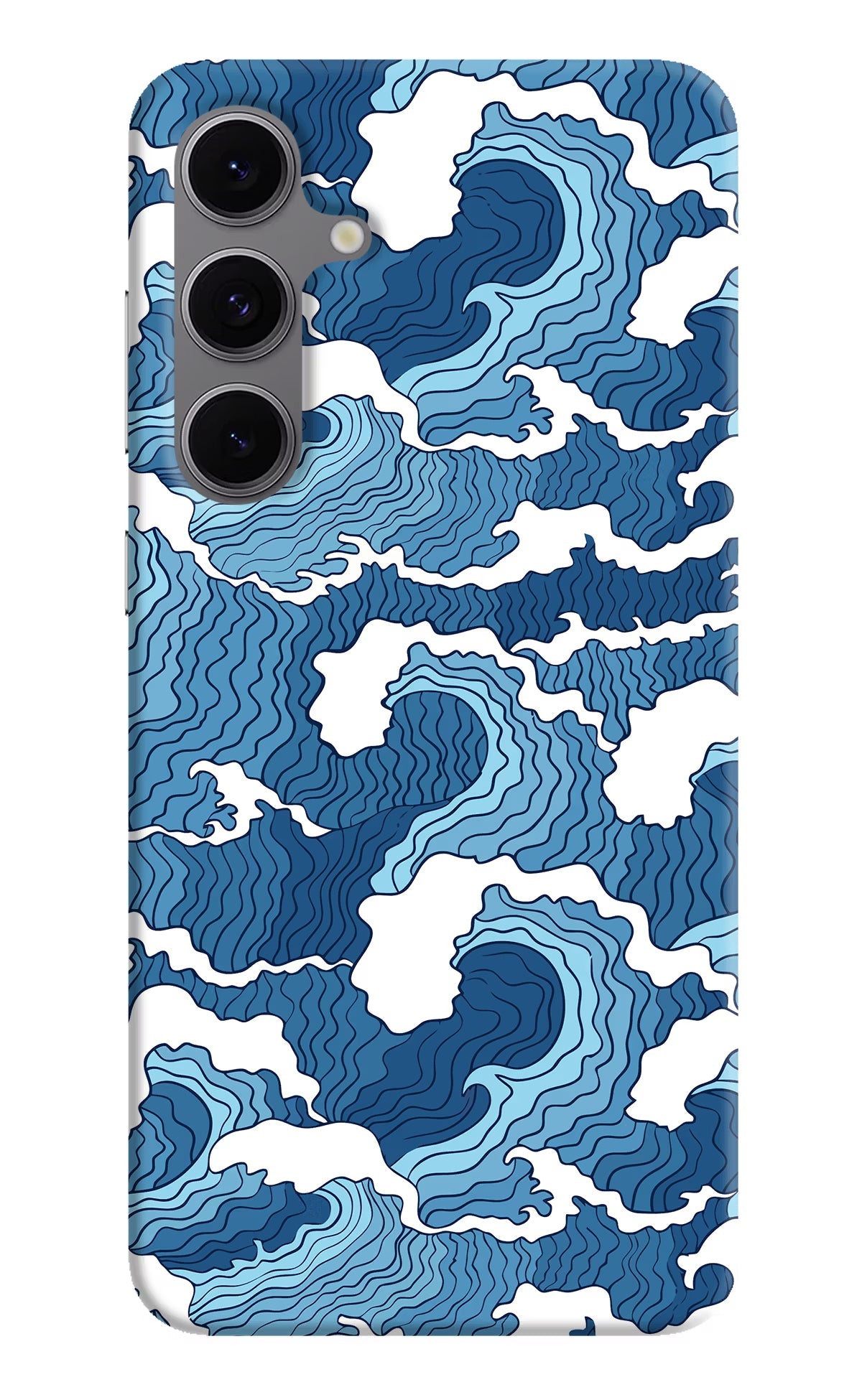 Blue Waves Samsung S24 FE 5G Hard Case Back Cover by Casekaro