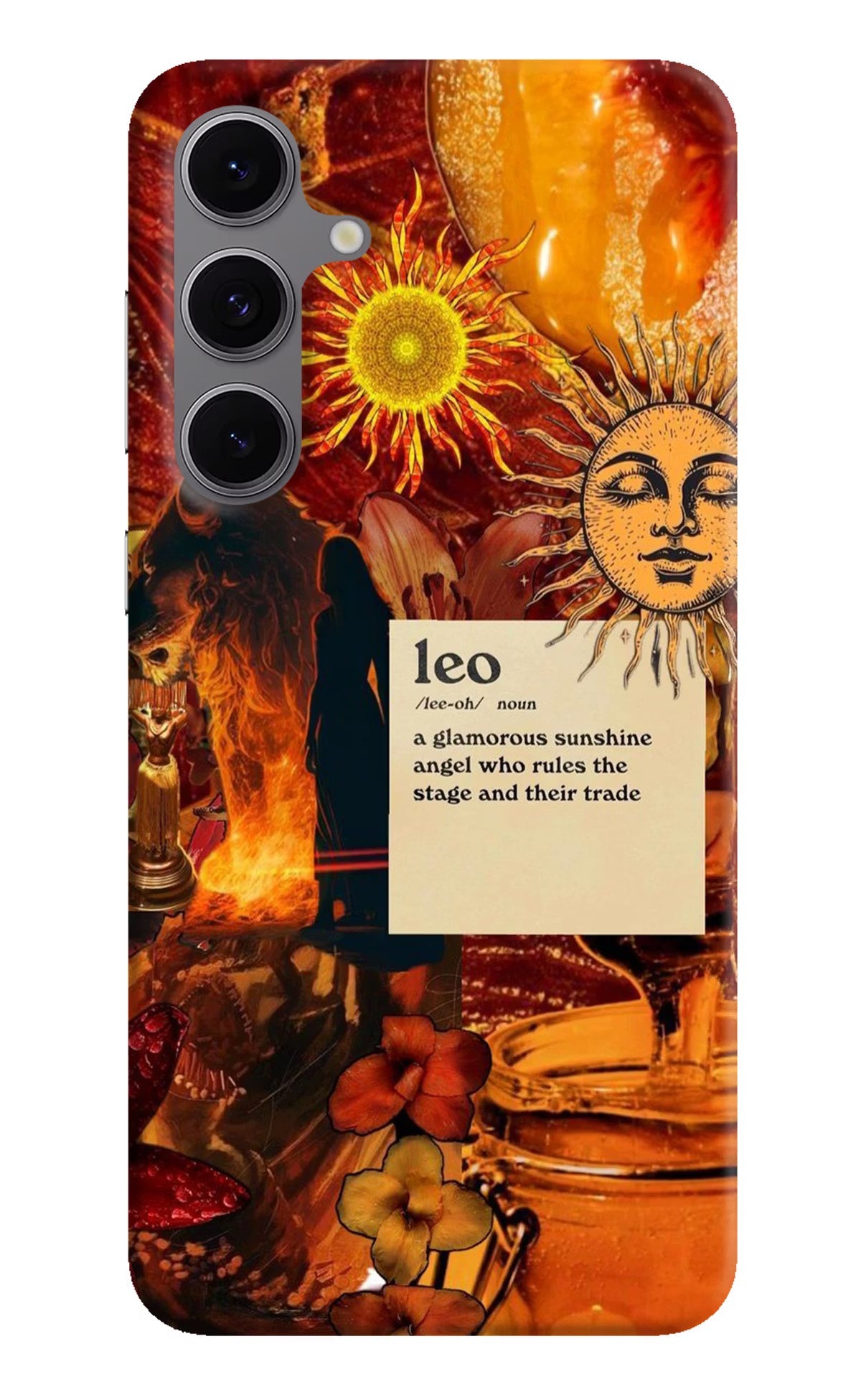Leo Zodiac Samsung S24 FE 5G Hard Case Back Cover by Casekaro