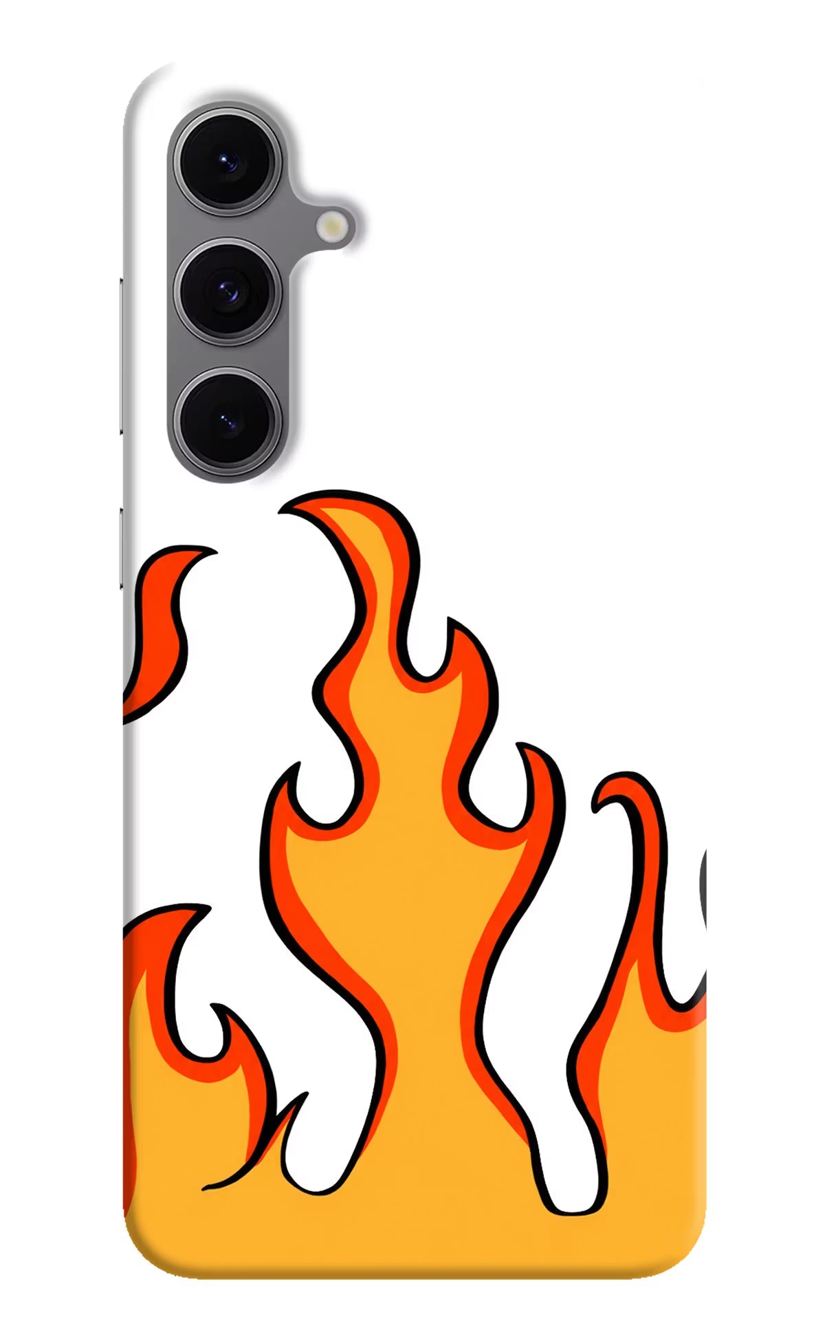 Fired Up – White Samsung S24 FE 5G Hard Case Back Cover by Casekaro