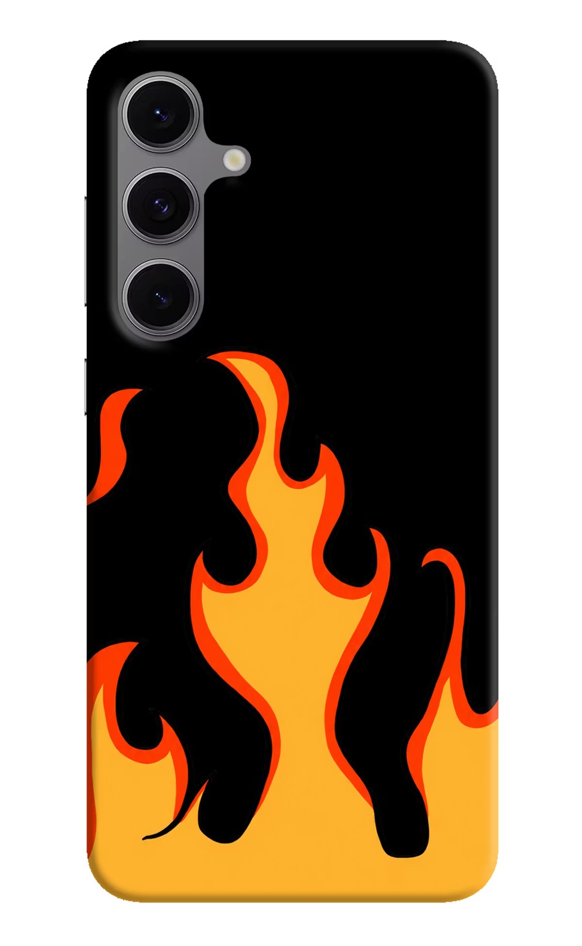 Fired Up – Black Samsung S24 FE 5G Hard Case Back Cover by Casekaro