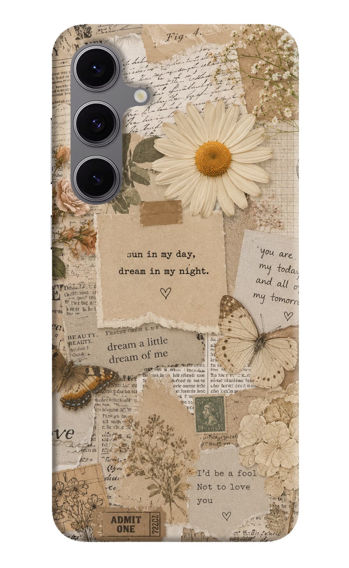 Vintage case Samsung S24 FE 5G Hard Case Back Cover by Casekaro