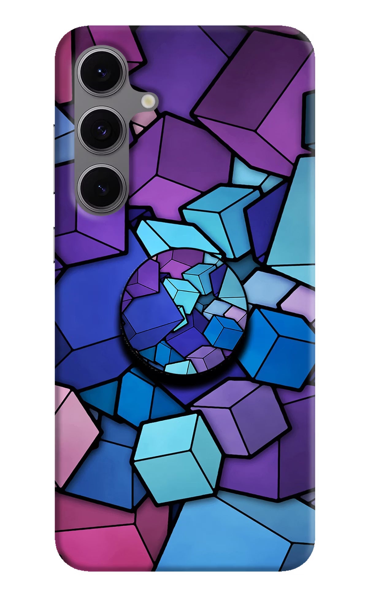 Cubic Abstract Samsung S24 FE 5G Pop Case by Casekaro