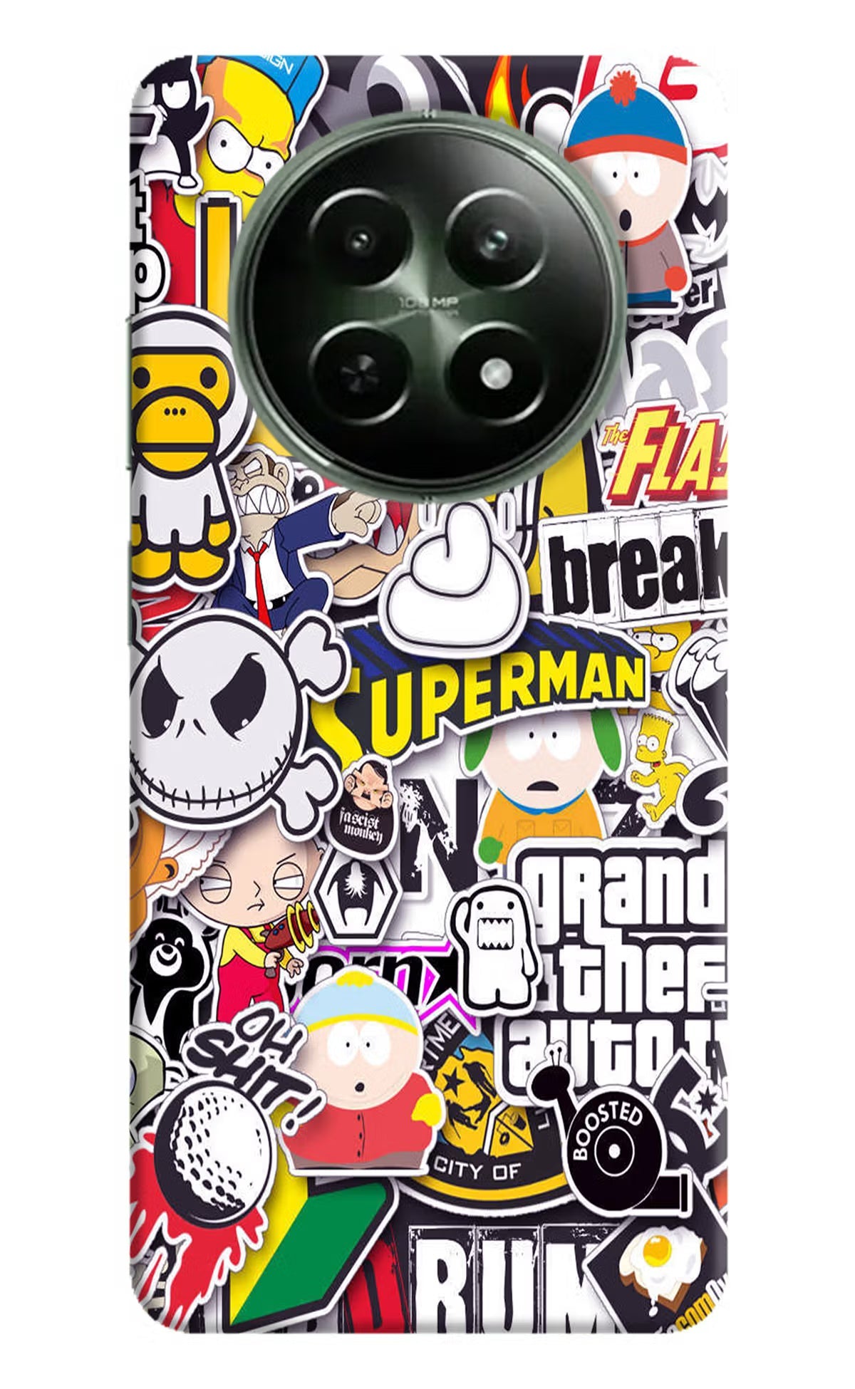 Sticker Bomb Realme 12x 5G Hard Case Back Cover by Casekaro