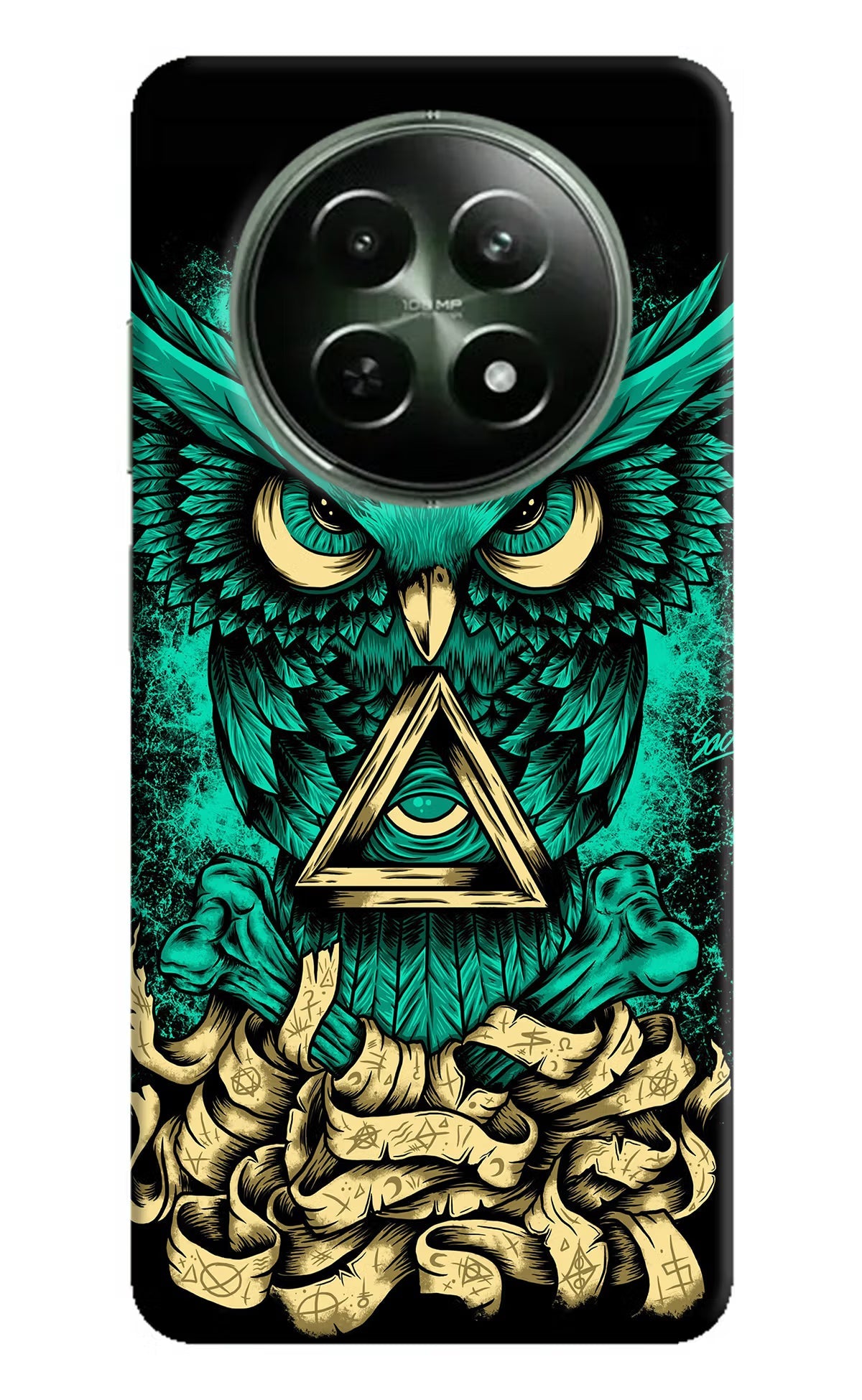 Green Owl Realme 12x 5G Hard Case Back Cover by Casekaro