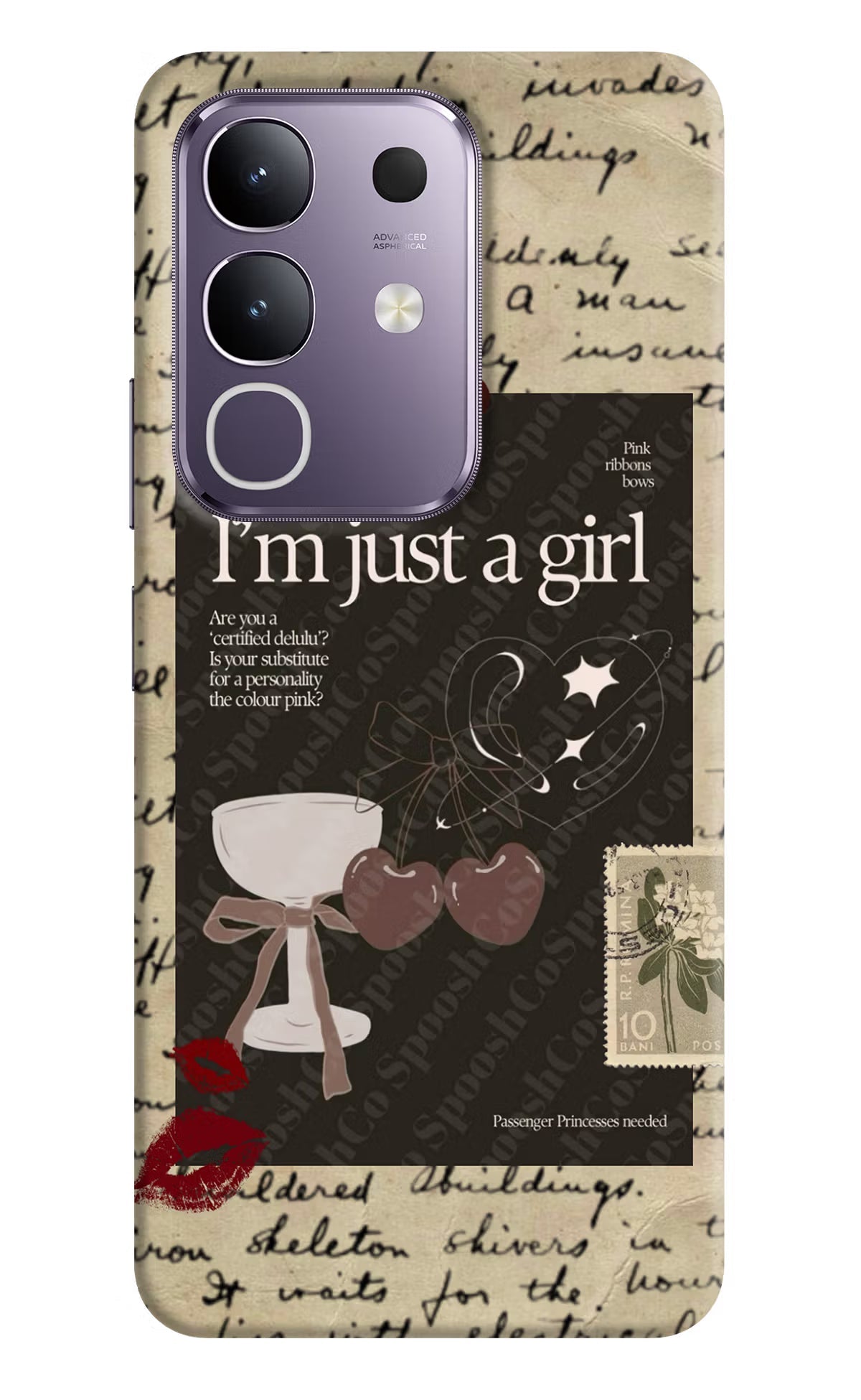 I am just a girl Vivo T4x 5G Hard Case Back Cover by Casekaro