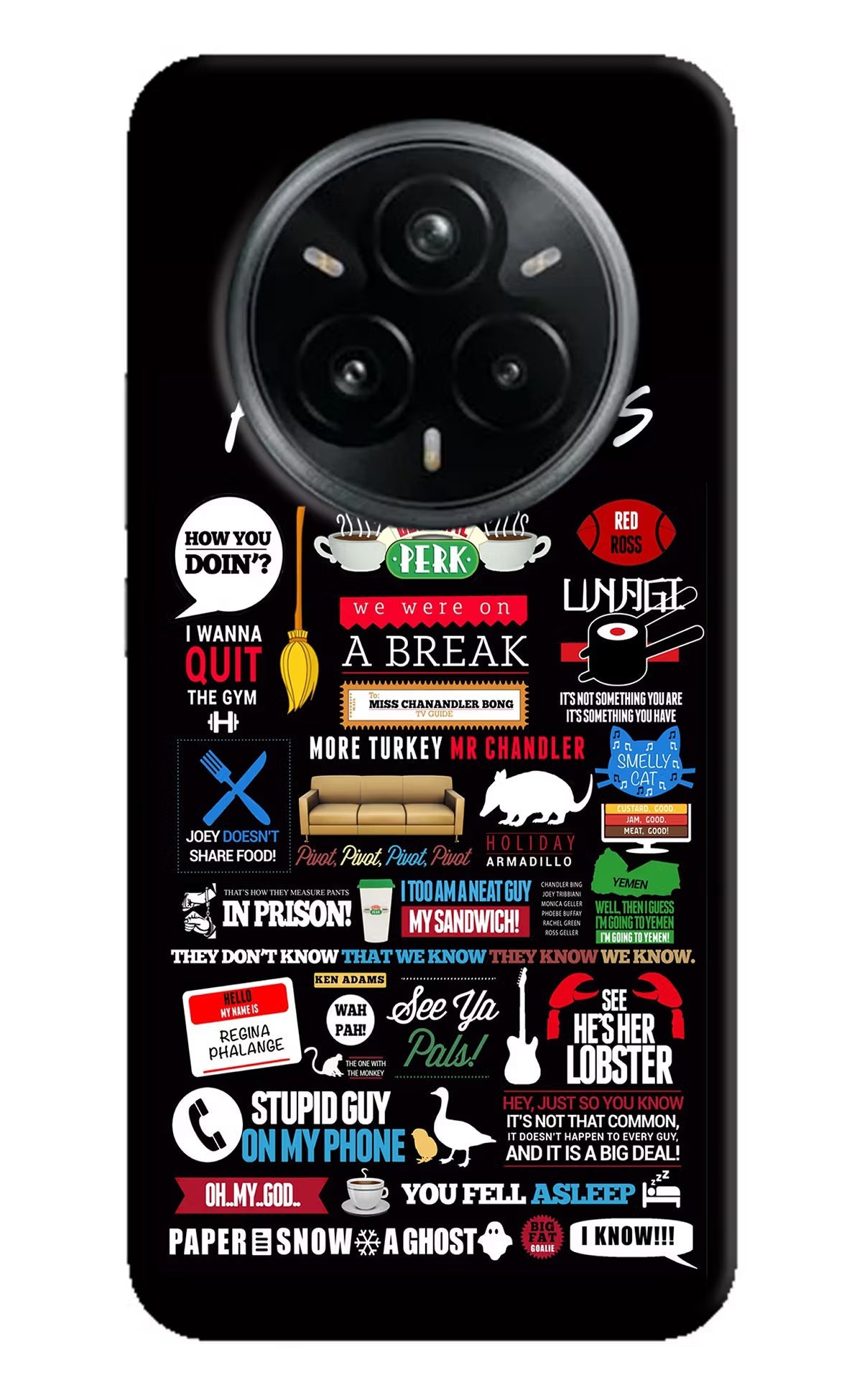FRIENDS Realme 14 Pro Plus 5G Hard Case Back Cover by Casekaro