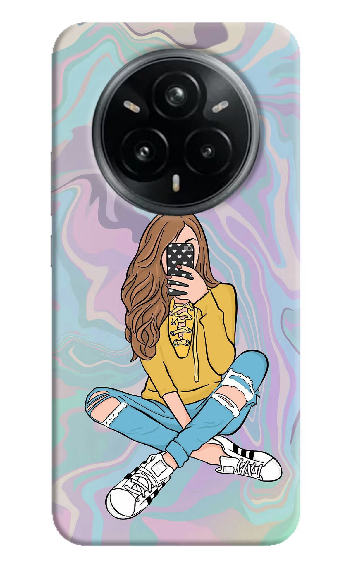 Selfie Girl Realme 14 Pro Plus 5G Hard Case Back Cover by Casekaro