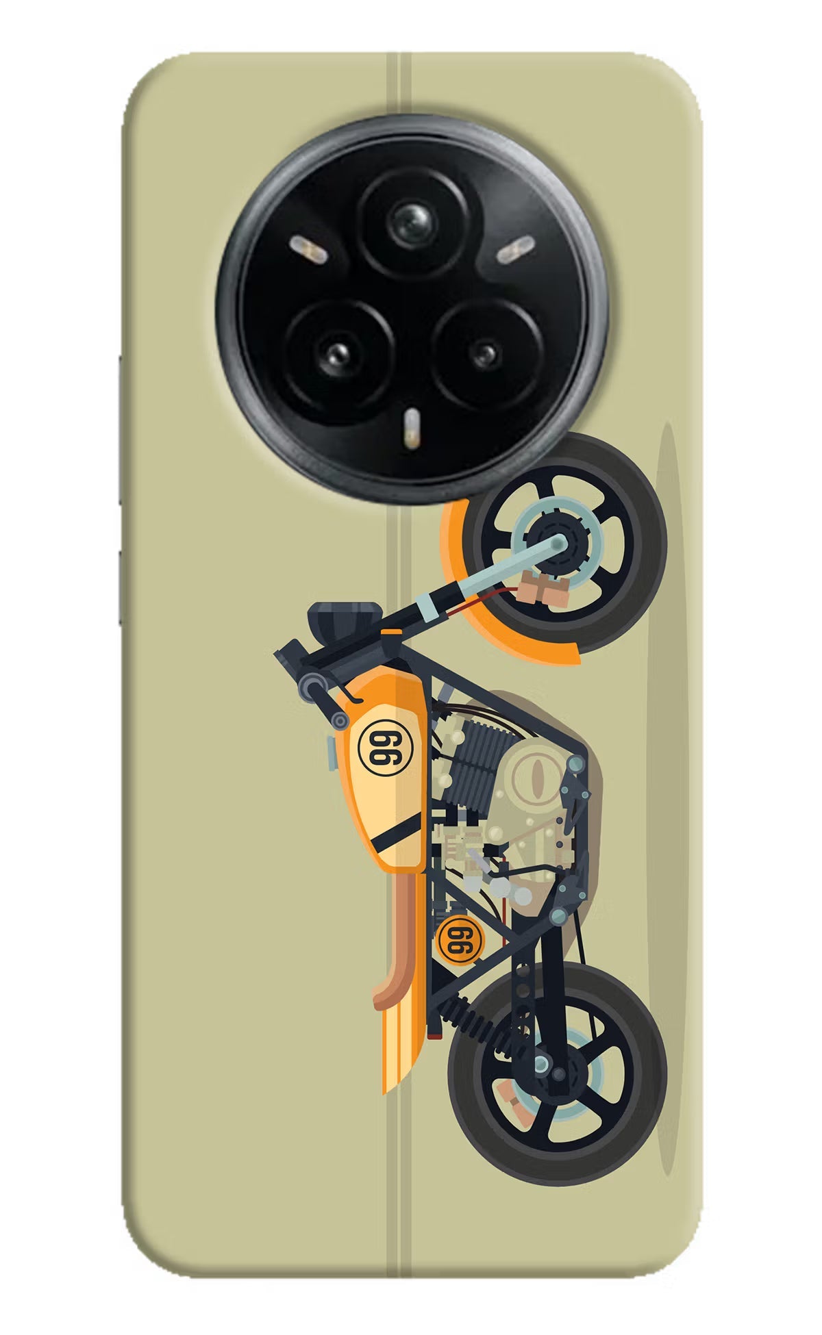 Vertical Speedster Realme 14 Pro Plus 5G Hard Case Back Cover by Casekaro