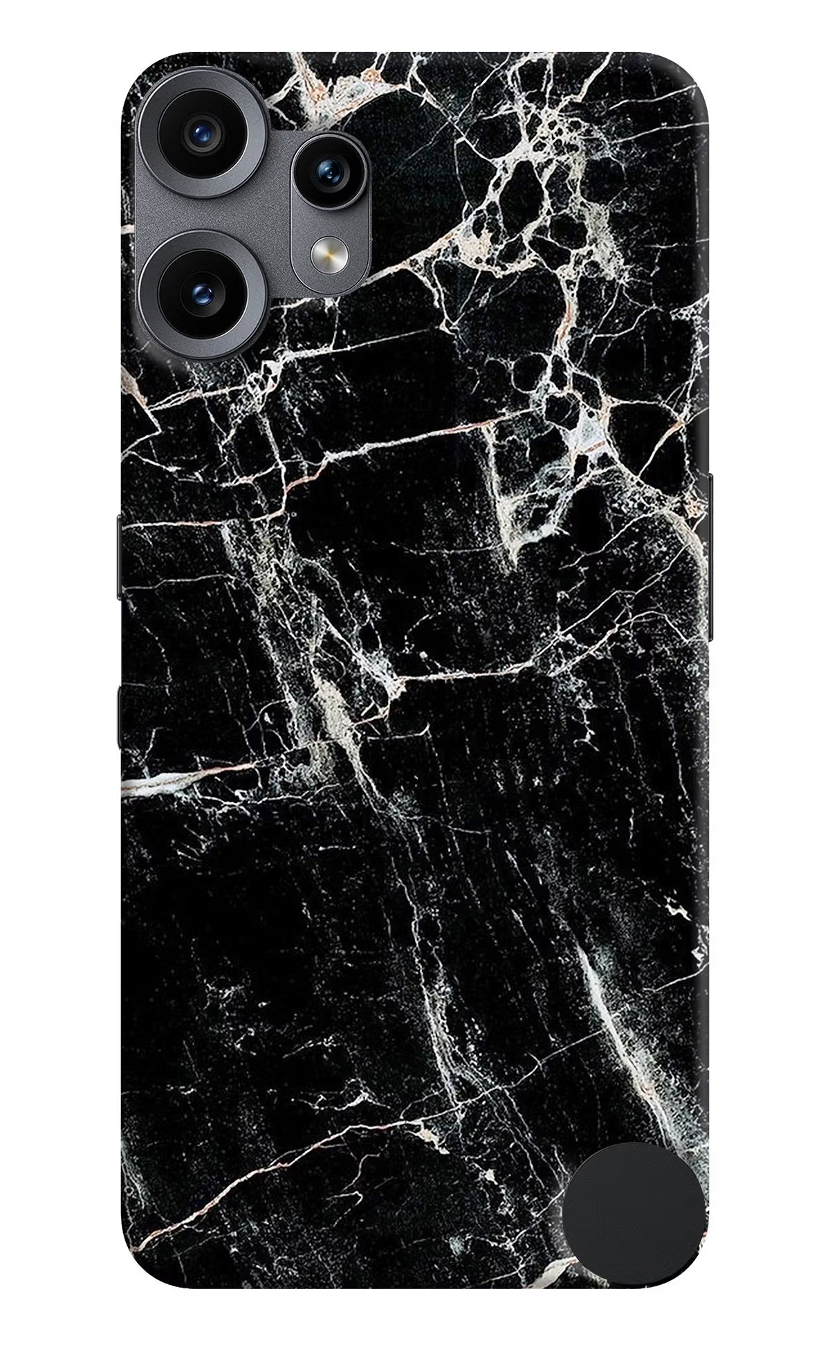 Black Marble Texture CMF by Nothing Phone 2 Pro Hard Case Back Cover by Casekaro