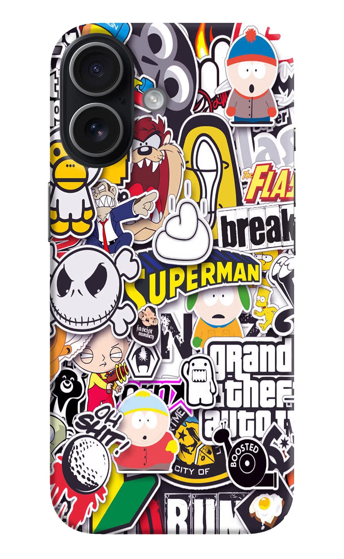 Sticker Bomb iPhone 17 Hard Case Back Cover by Casekaro
